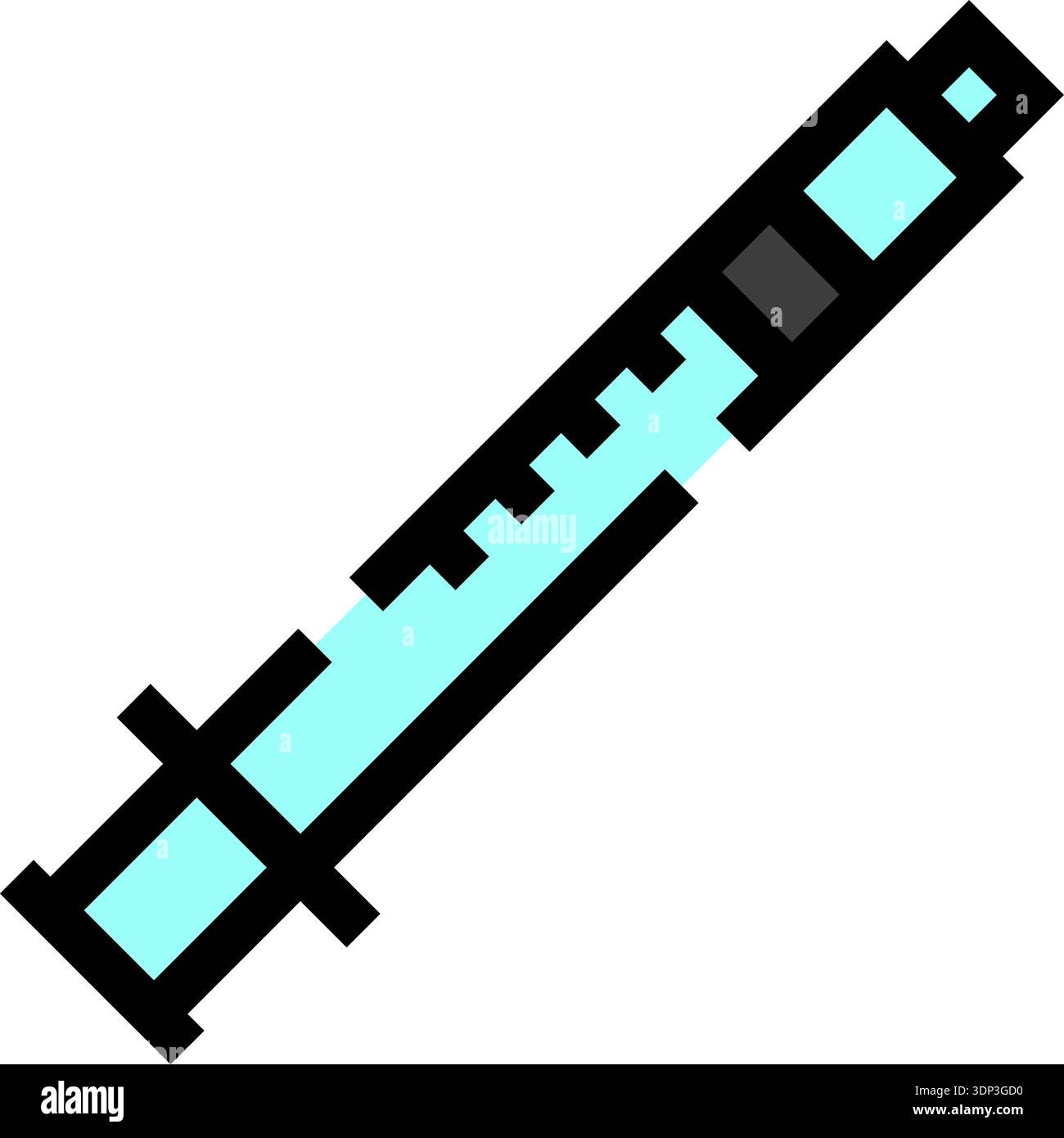 Pixel art syringe holding blue liquid for injection Stock Vector Image ...