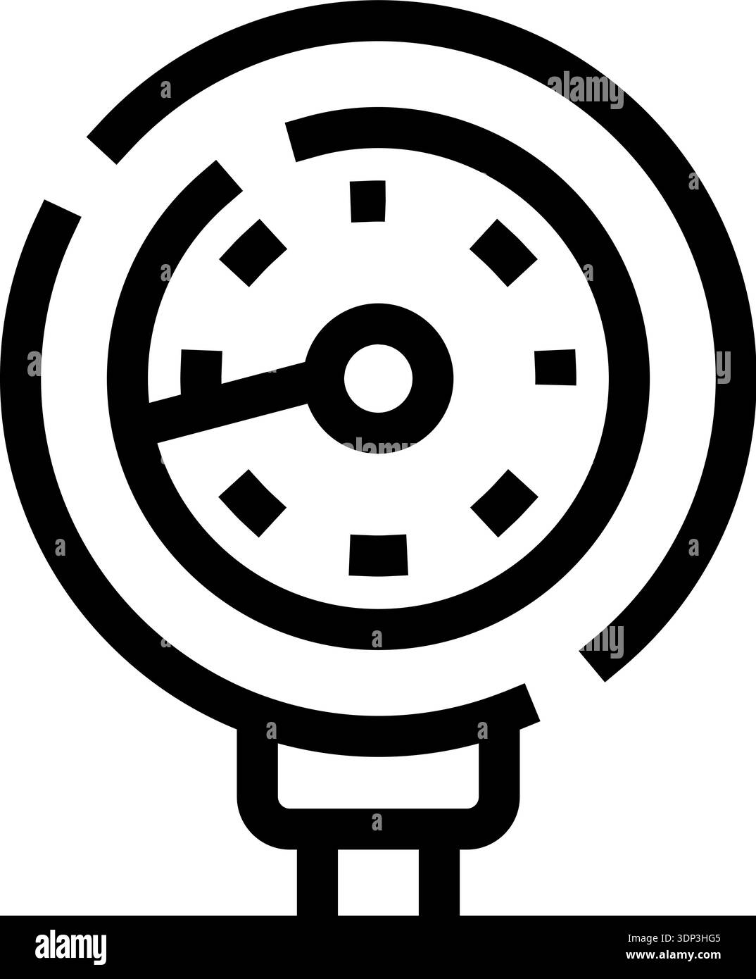 Manometer pressure gauge measuring industrial indicator icon Stock ...