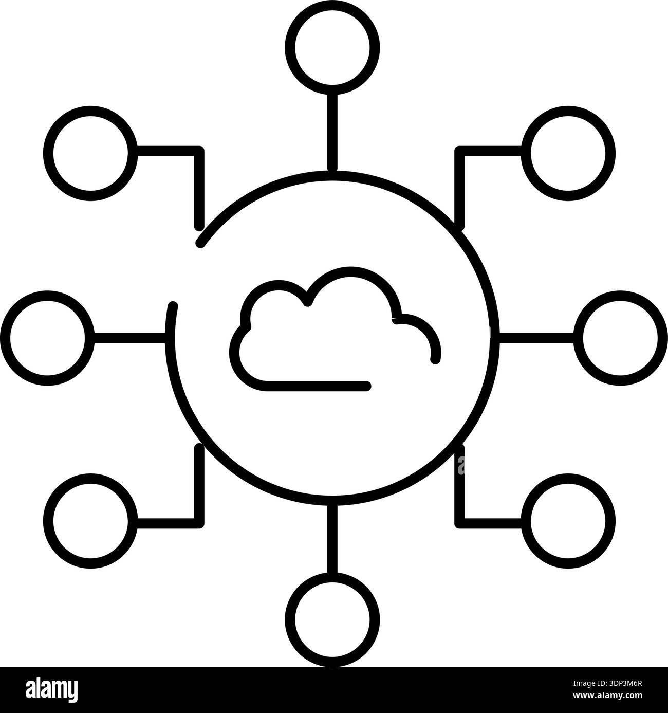 Cloud computing data network storage connection icon system Stock ...