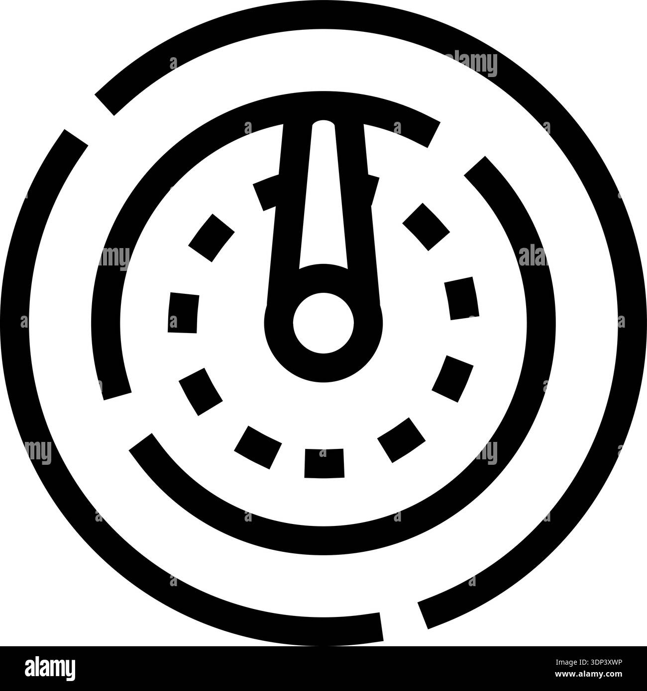 Speedometer dial icon measuring performance and progress Stock Vector ...