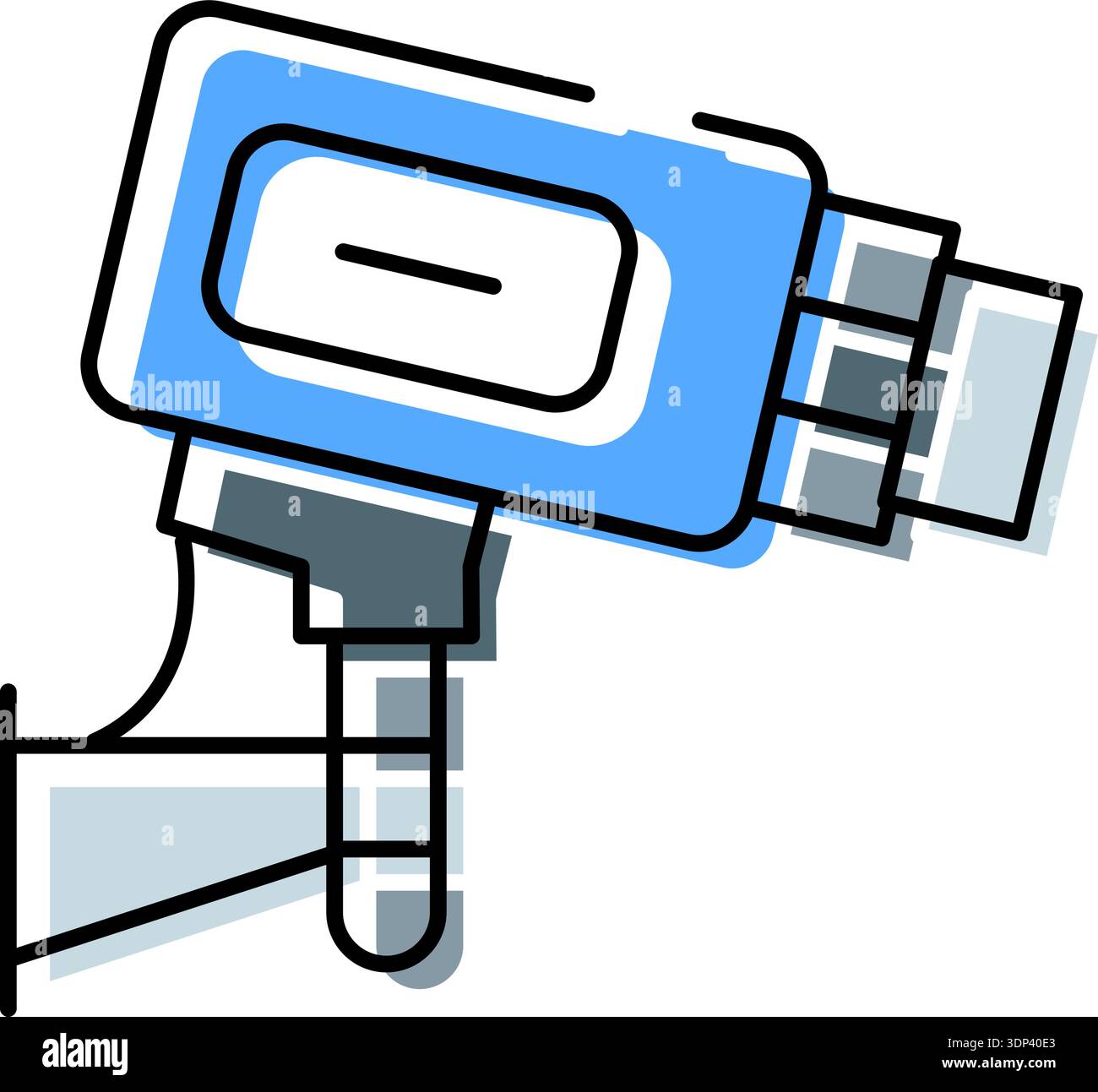 Security camera observing and monitoring protection system icon Stock ...