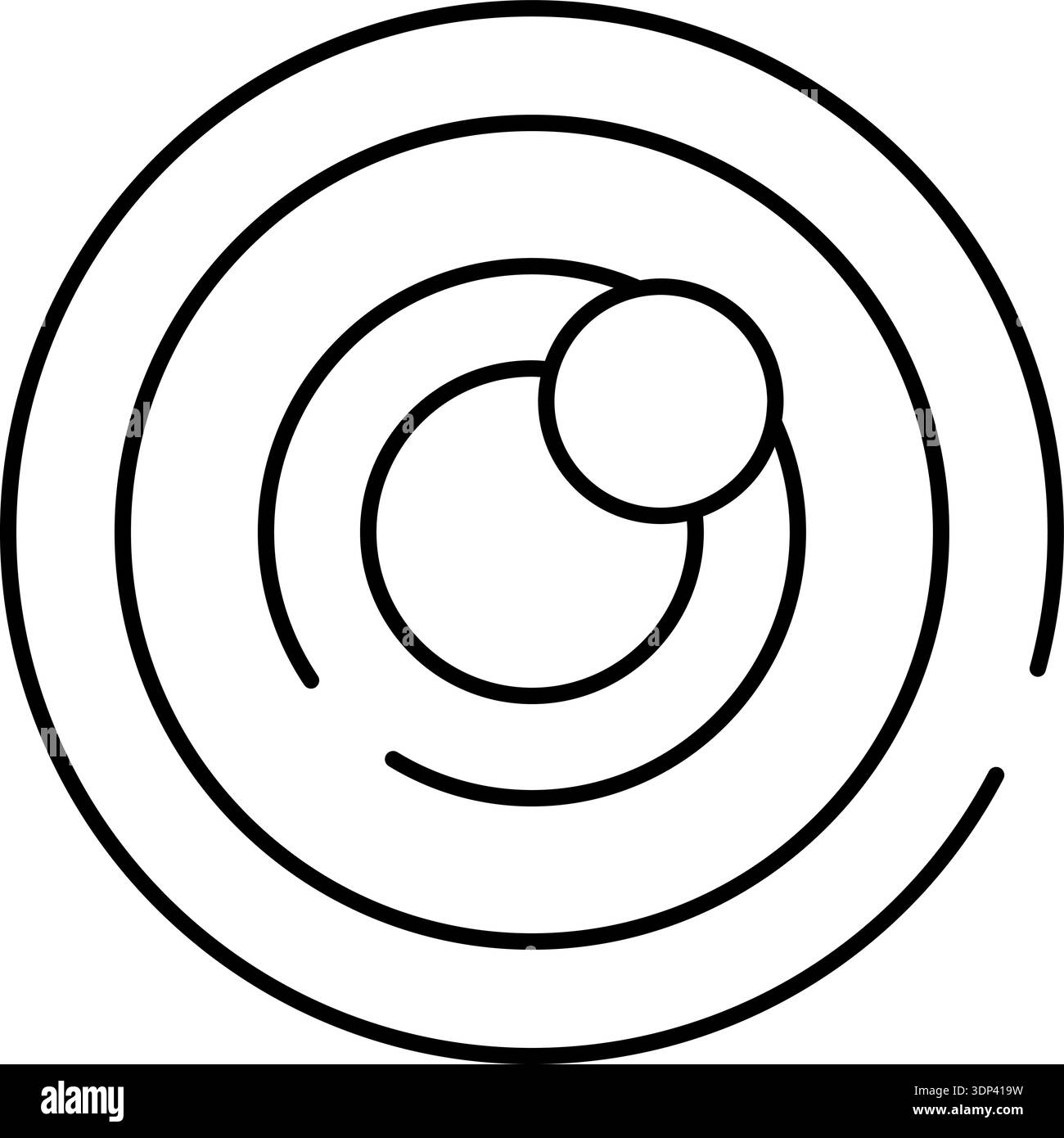 Minimal orbiting planets system line art icon Stock Vector Image & Art ...