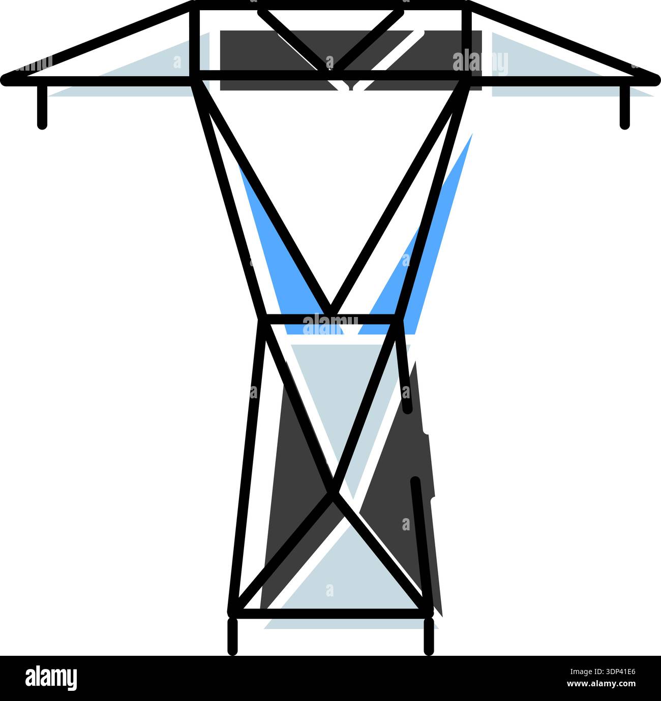 Electricity transmission pylon symbolizing power grid infrastructure ...