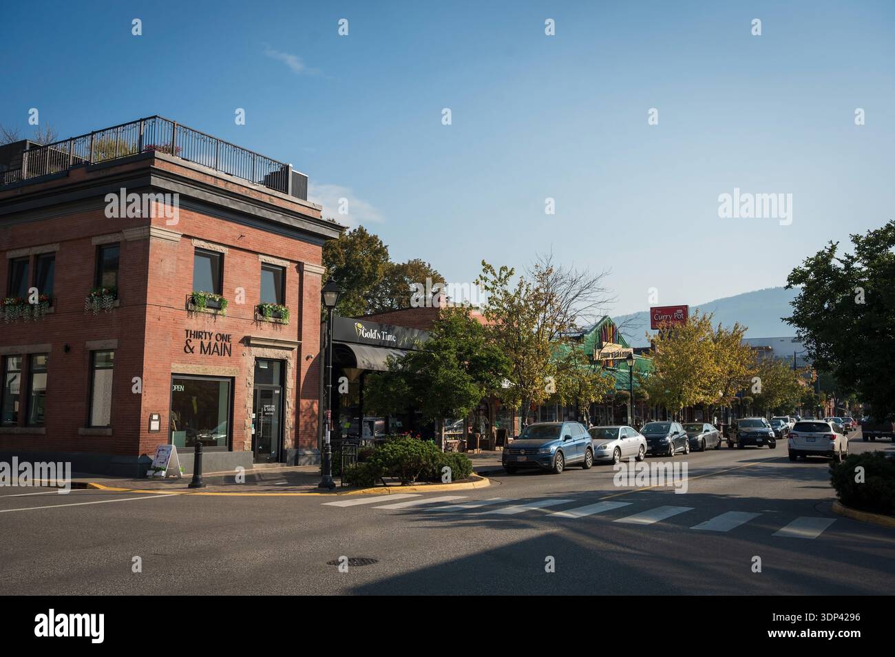 31st street, Downtown Vernon BC, Canada. Stock Photo