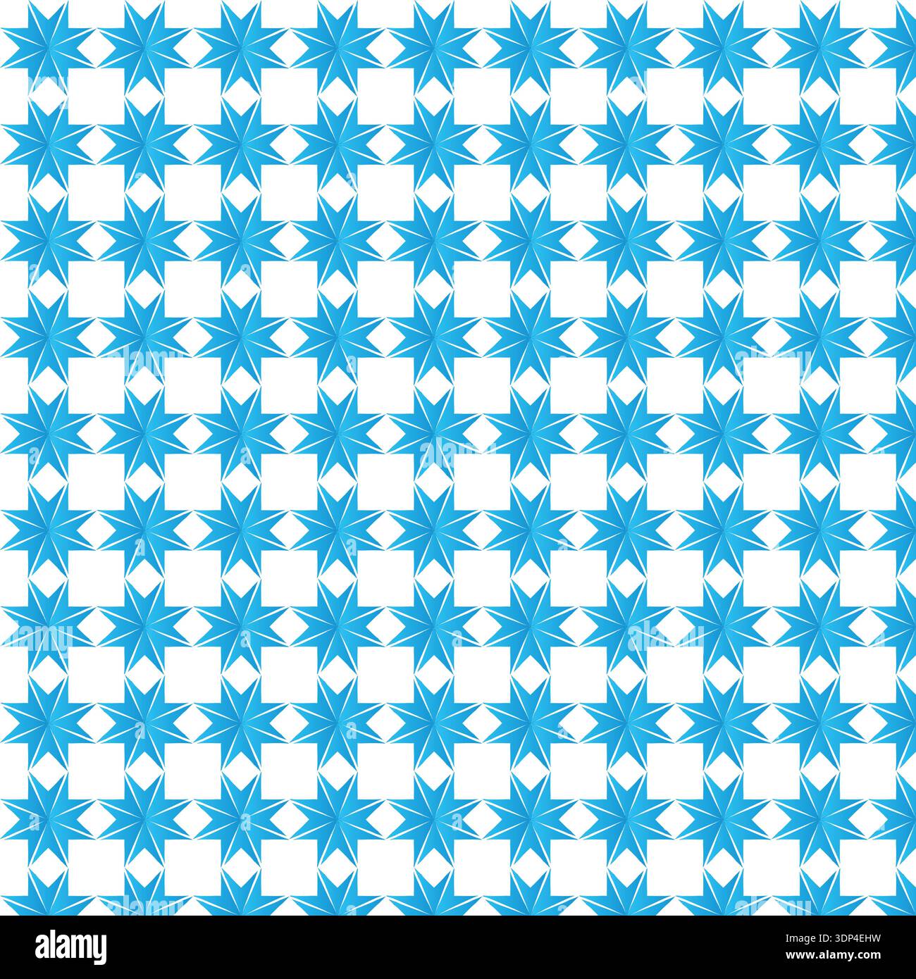 Repeating Azure Star Shapes Seamless Pattern Stock Vector