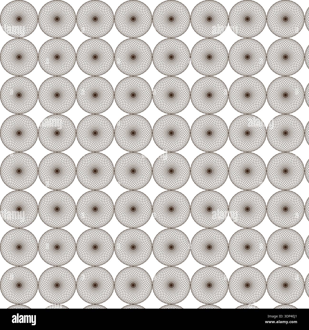Geometric Grid of Overlapping Circles Pattern Stock Vector