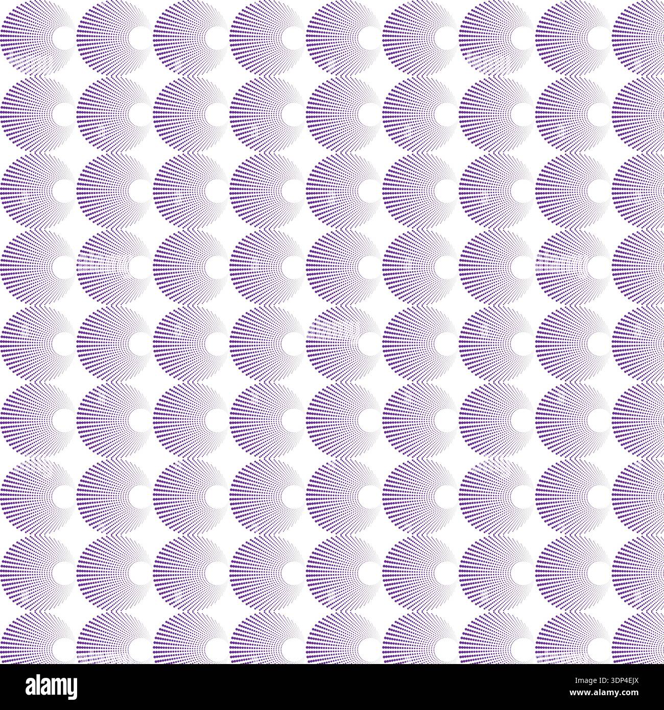 Soft Lavender Striped Circles Repeating Pattern Stock Vector