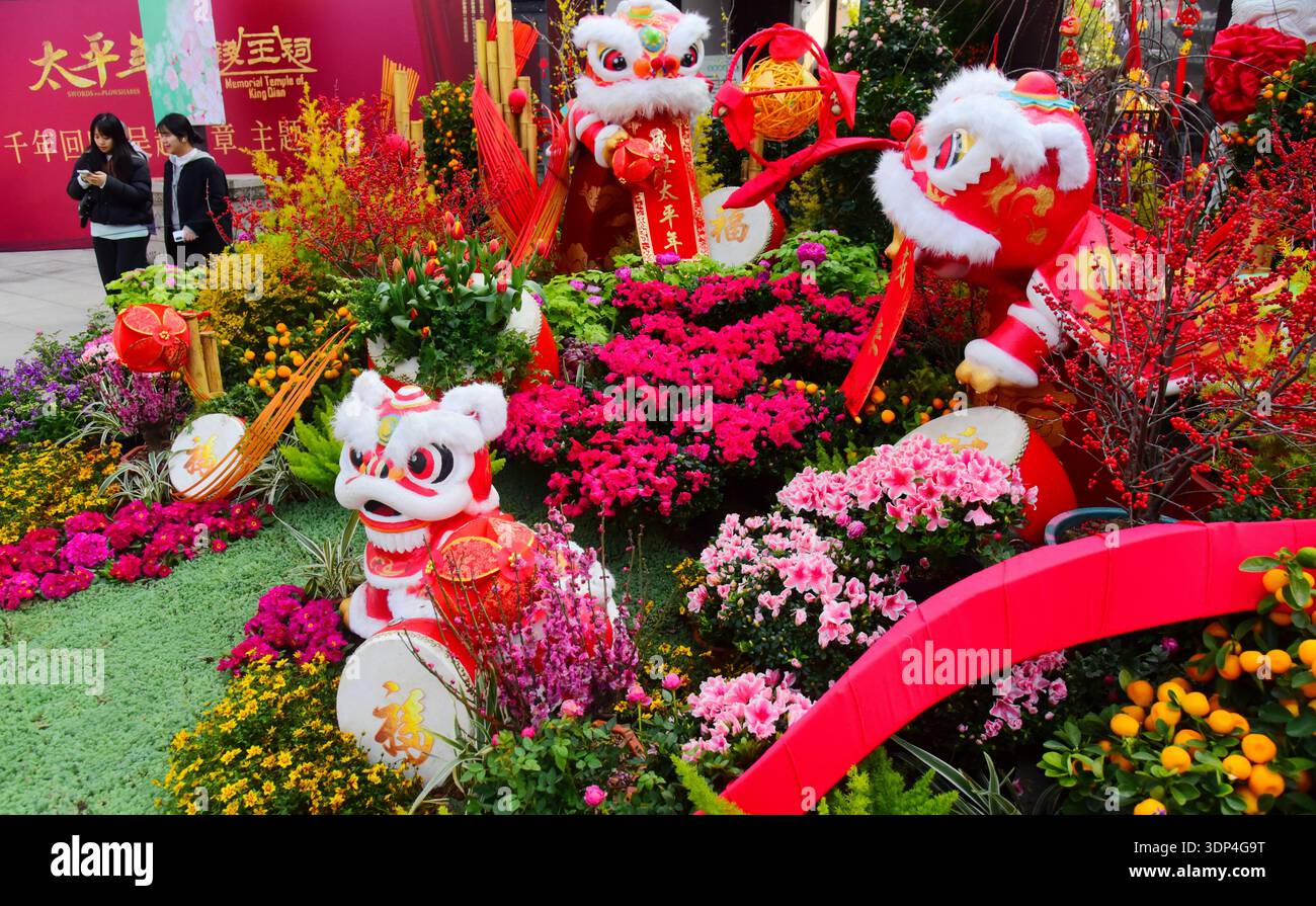 People visit the 15th West Lake Spring Flower Show in Hangzhou City ...