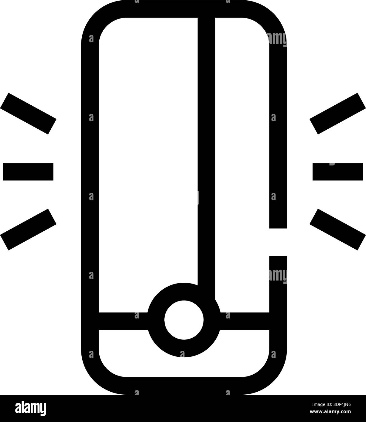 Mobile phone ringing with notification alert icon Stock Vector Image ...