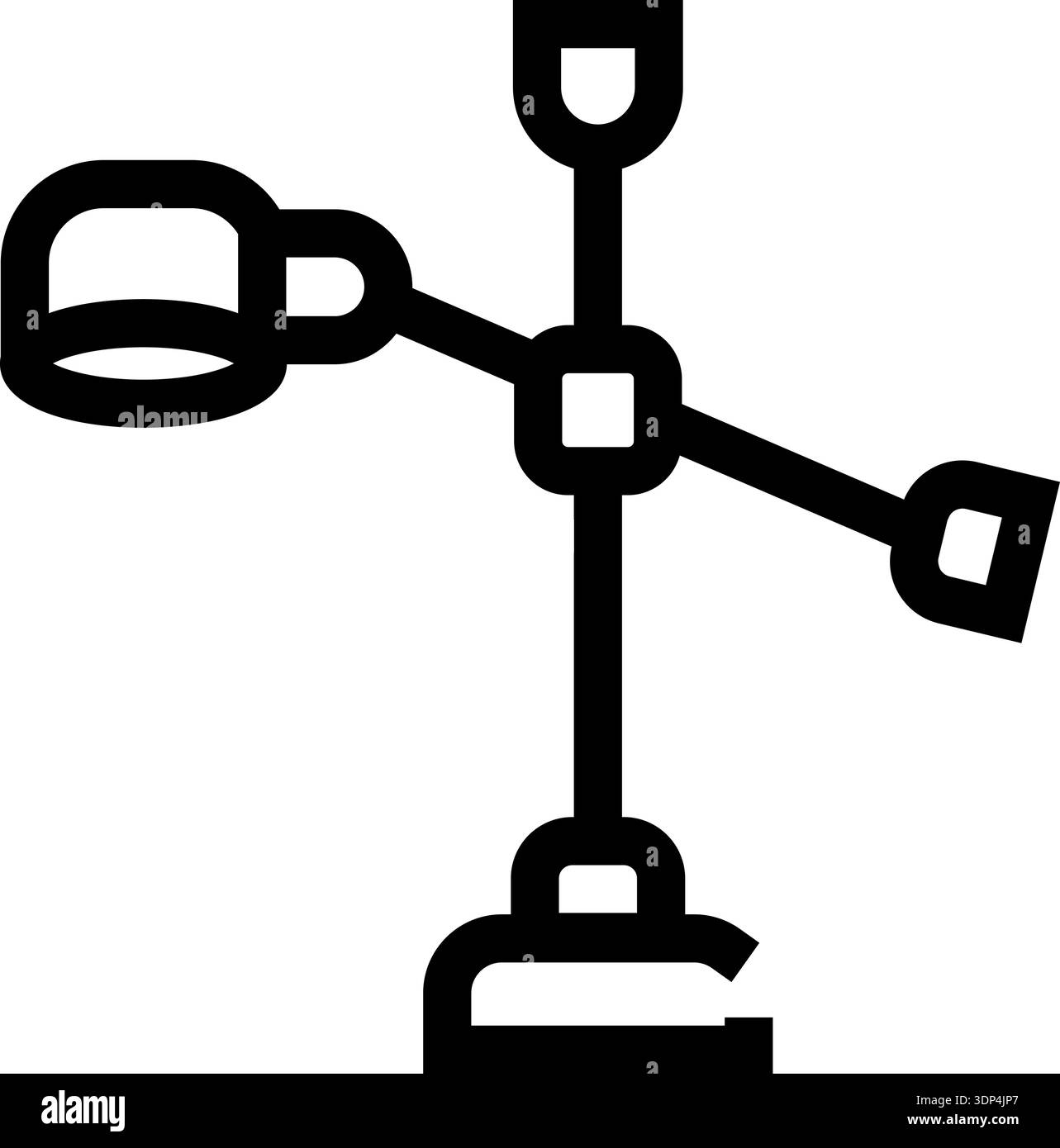 Weather station anemometer measuring wind speed outline icon Stock ...