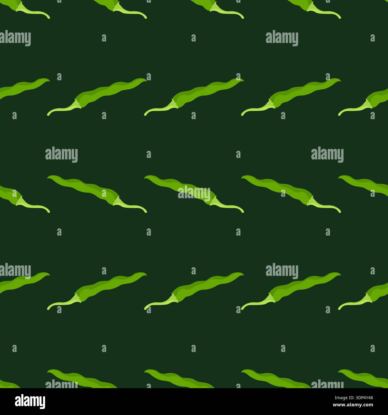green chilli illustration seamless pattern background vector Stock Vector