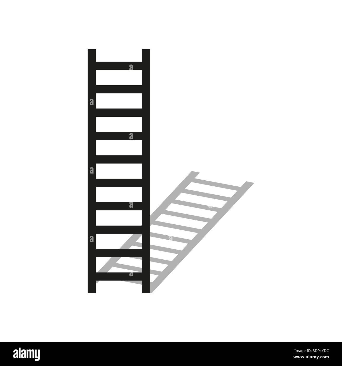 Ladder step icon. Upward climb art. Success way Vector. Staircase ...