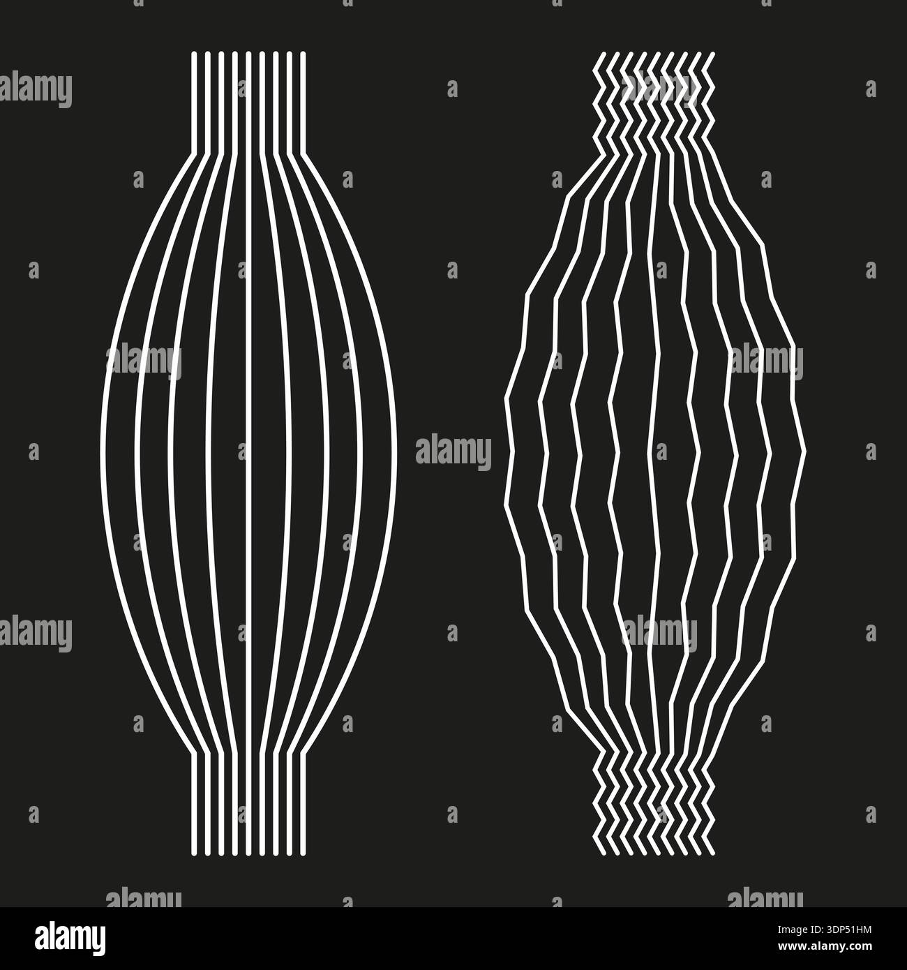 Wireframe vase shape. Abstract grid line. 3d mesh Vector. Black background. EPS 10. Stock Vector