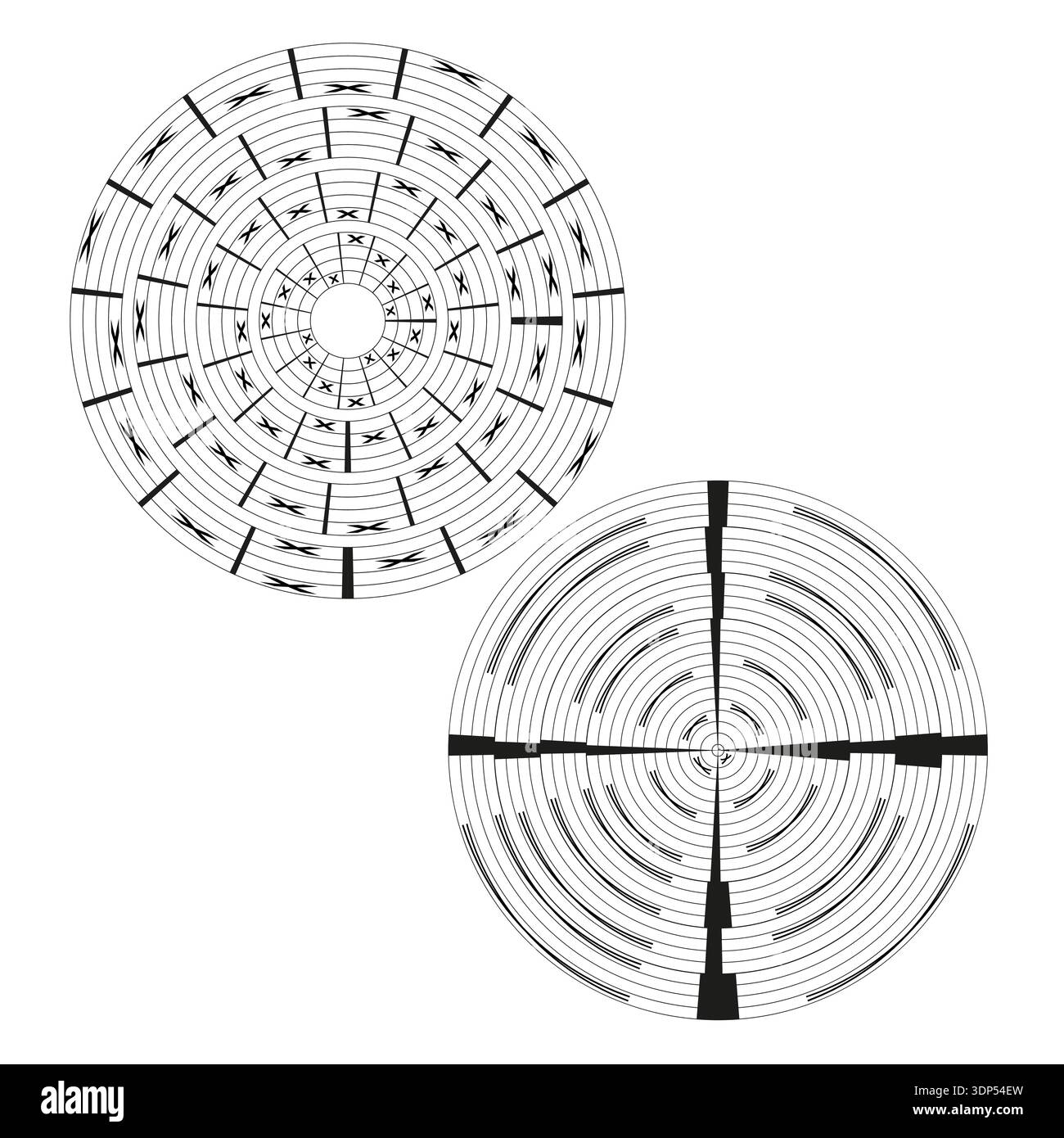 Sophisticated circular patterns. Magnificent diagram Vector. Incredible ...