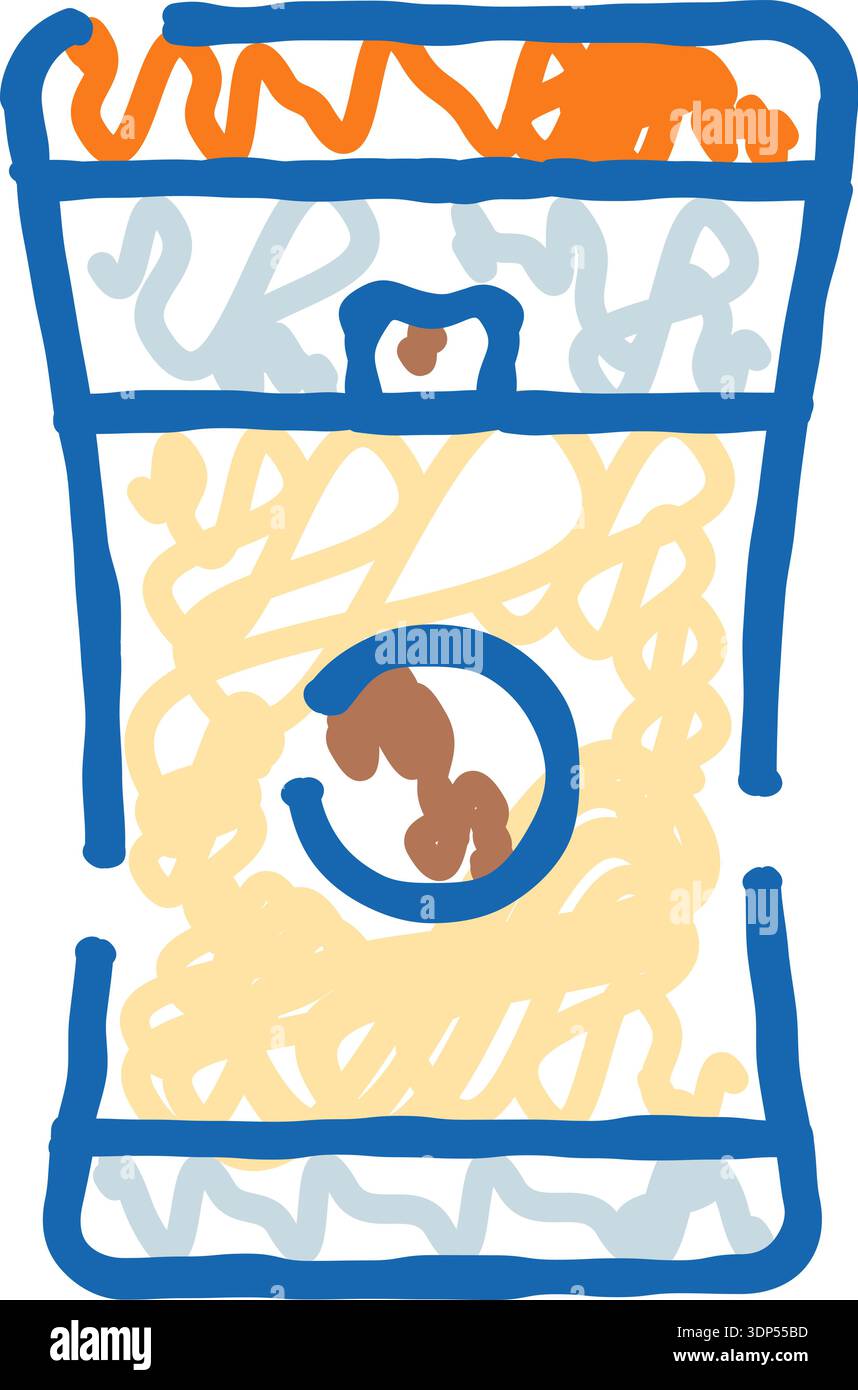 Instant noodle in white Stock Vector Images - Alamy