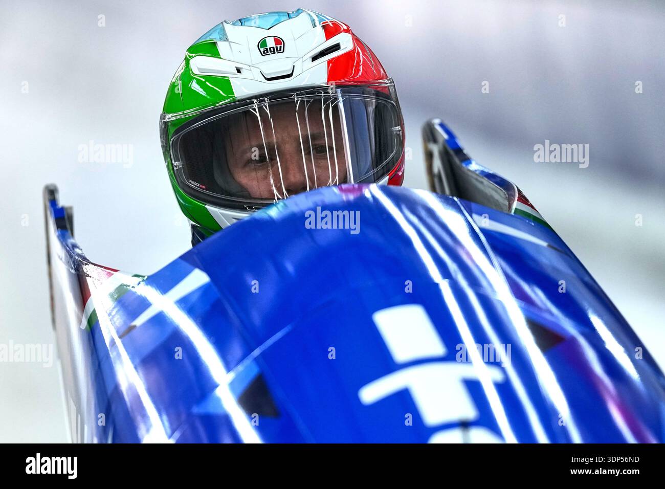 Italy's Simona de Silvestro starts for a women's monobob training ...