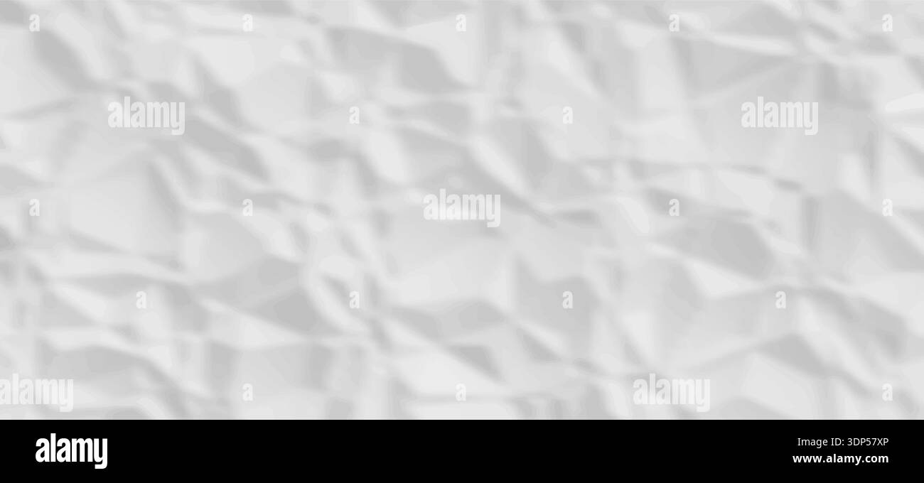 Crumpled paper texture vector background. Stock Vector