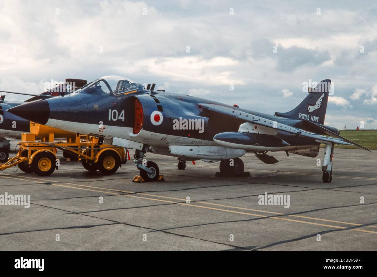 A vintage 1980 photograph of a British Aerospace Sea Harrier FRS.2 ...