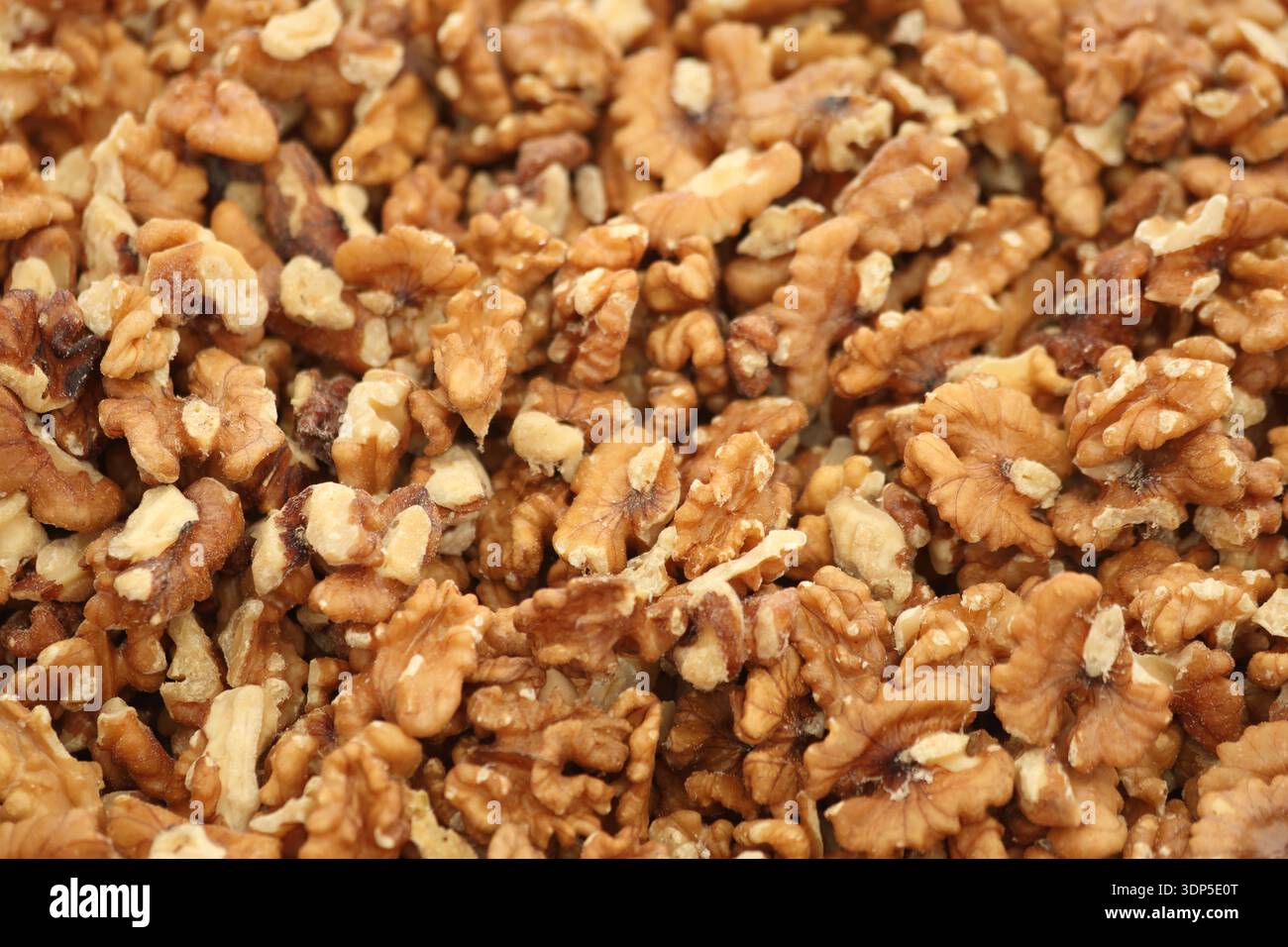 close up of  walnut kernels Stock Photo