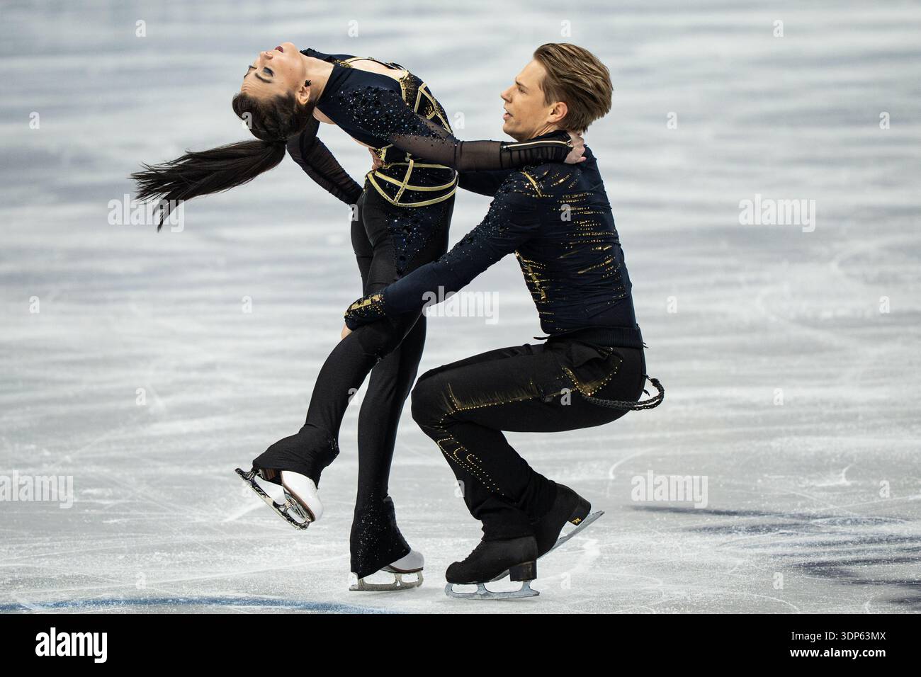 Allison Reed and Saulius Ambrulevicius of Lithuania perform during the ...