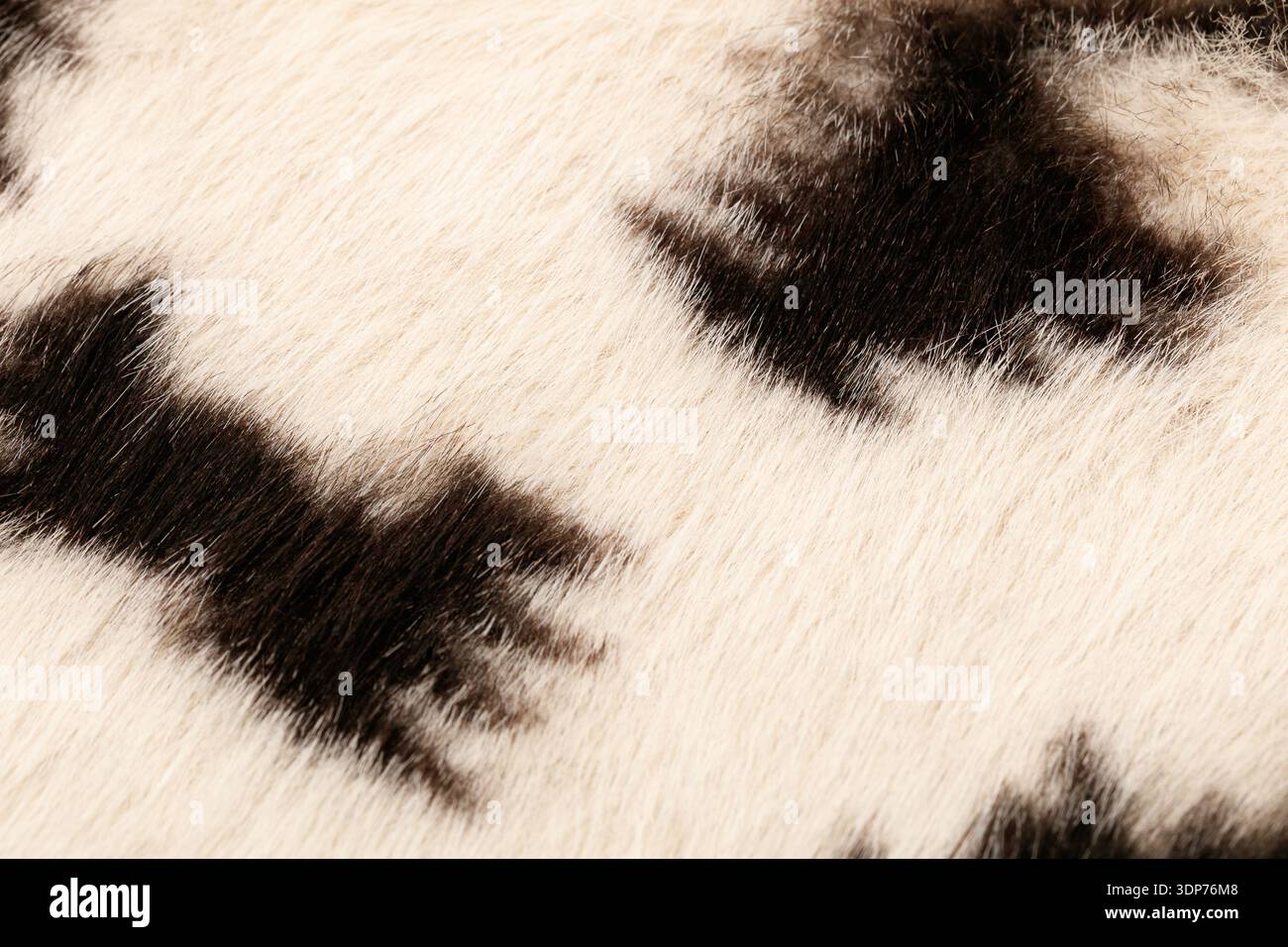 Black and white synthetic fur texture background Stock Photo