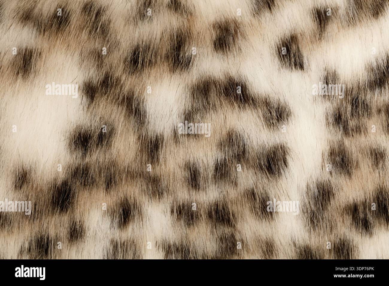 Leopard pattern synthetic fur texture background Stock Photo