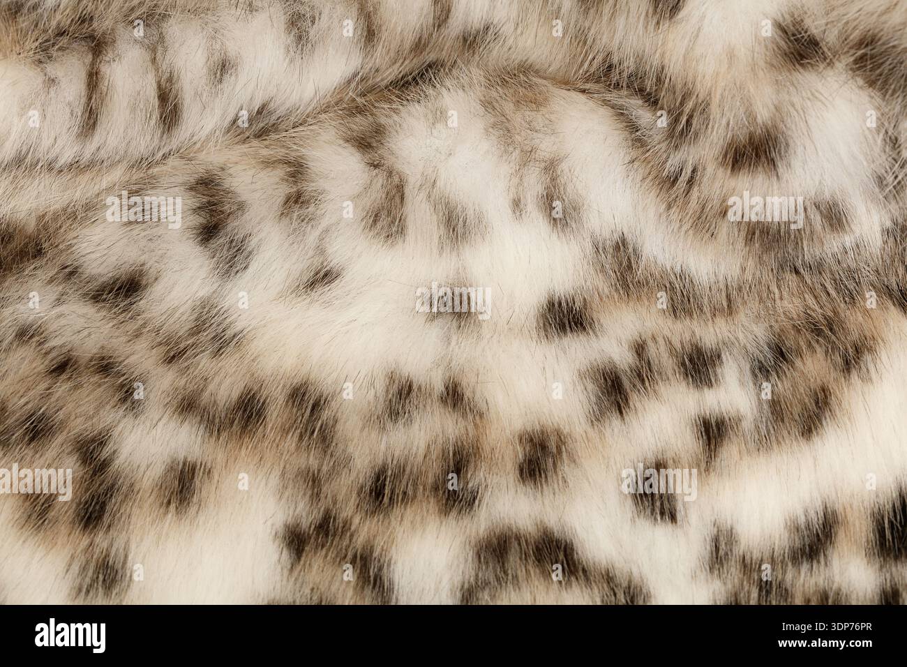 Leopard pattern synthetic fur texture background Stock Photo