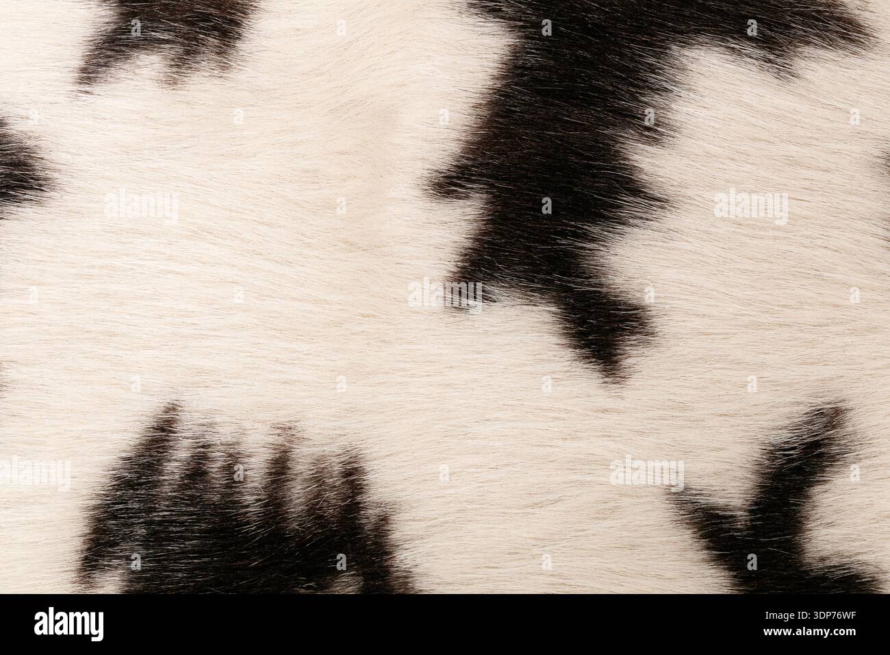 Black and white synthetic fur texture background Stock Photo