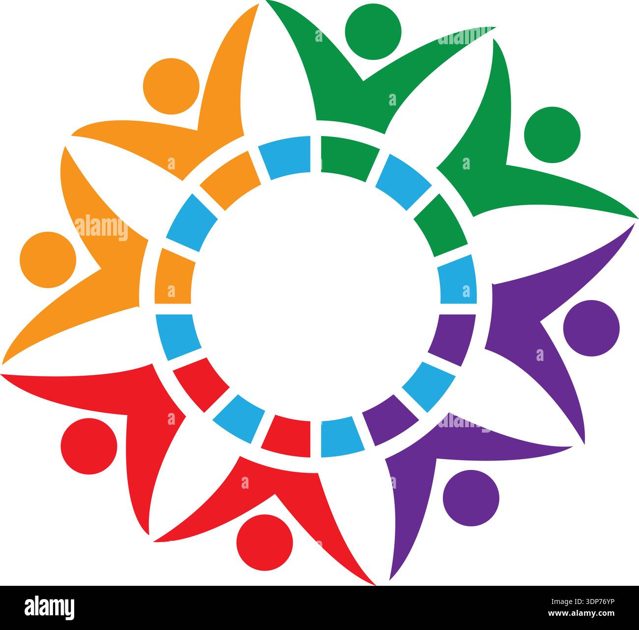 teamwork community business people vector logo design Stock Vector