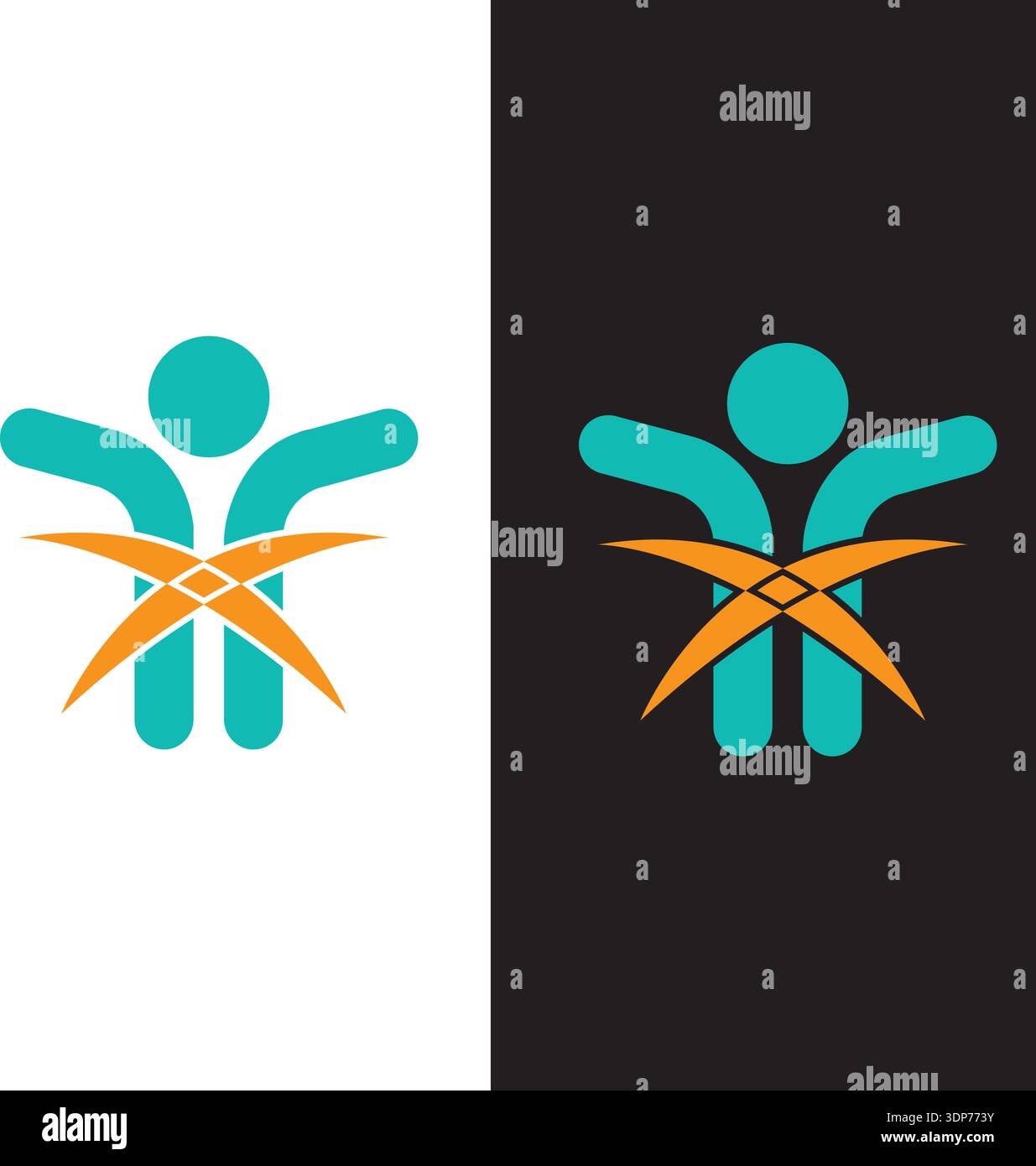 Human character logo sign Pro Vector Stock Vector