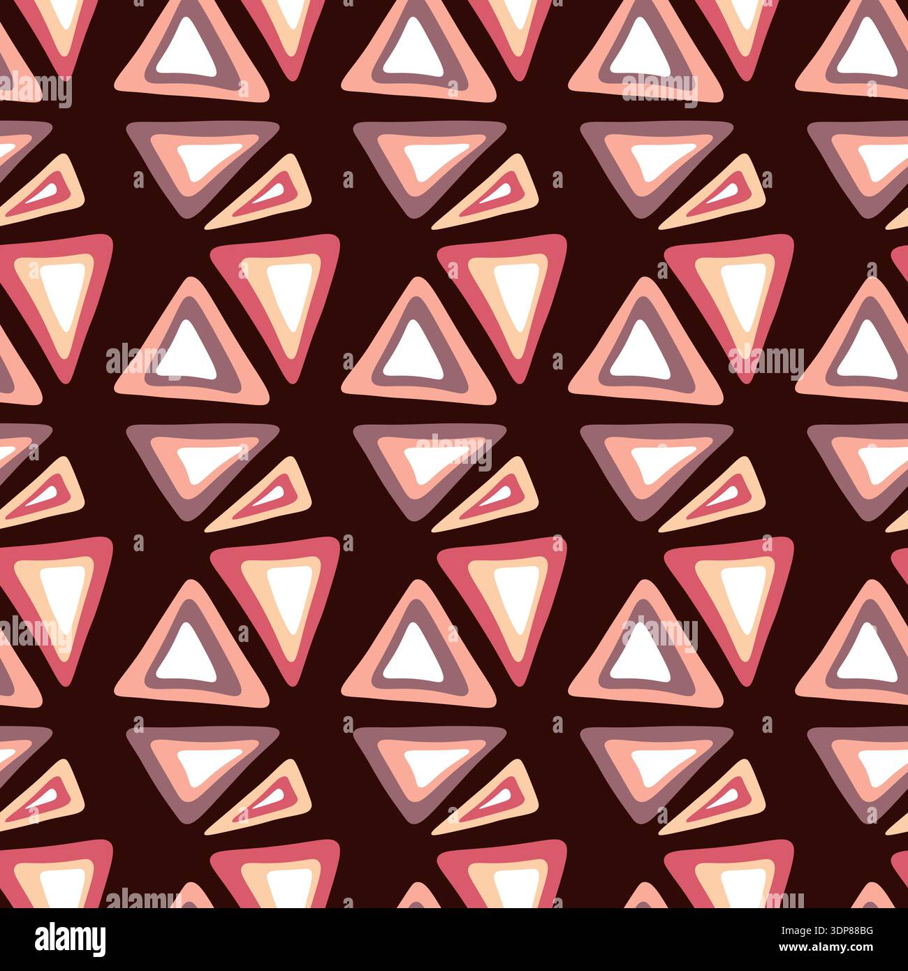 Seamless pattern with triangle decoranive art print. Polygonal rainbow mosaic background. Abstract vector illustration. Triangular graphic Simple Stock Vector