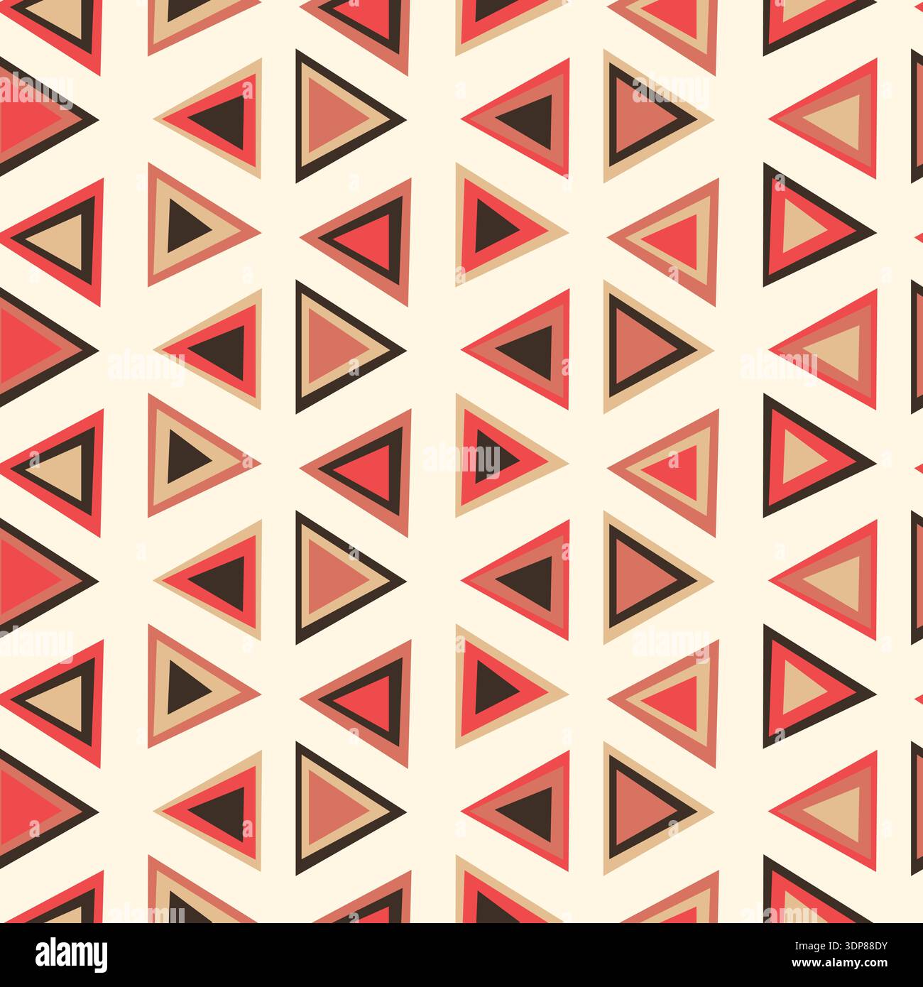 Seamless pattern with triangle decoranive art print. Polygonal rainbow mosaic background. Abstract vector illustration. Triangular graphic Simple Stock Vector