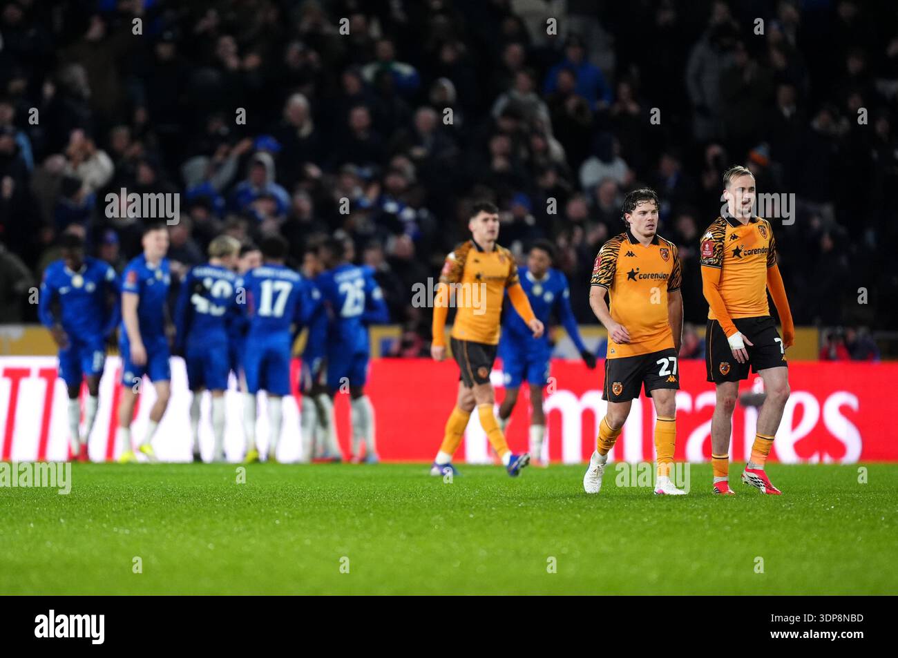 Hull City's Liam Millar (right) and Regan Slater appear dejected after ...
