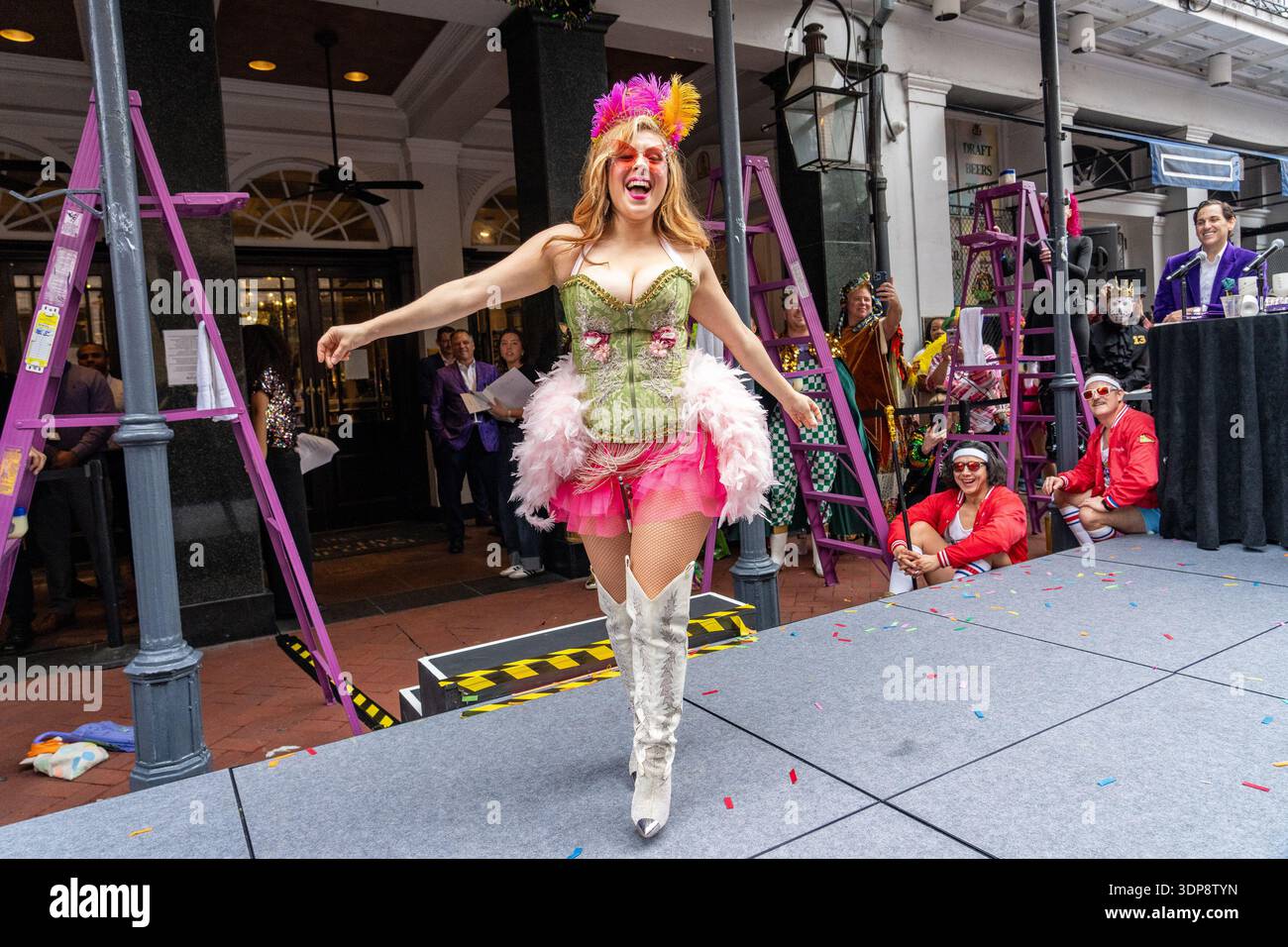 2026 winner Amanda Shaw participates in the annual Greasing of the ...