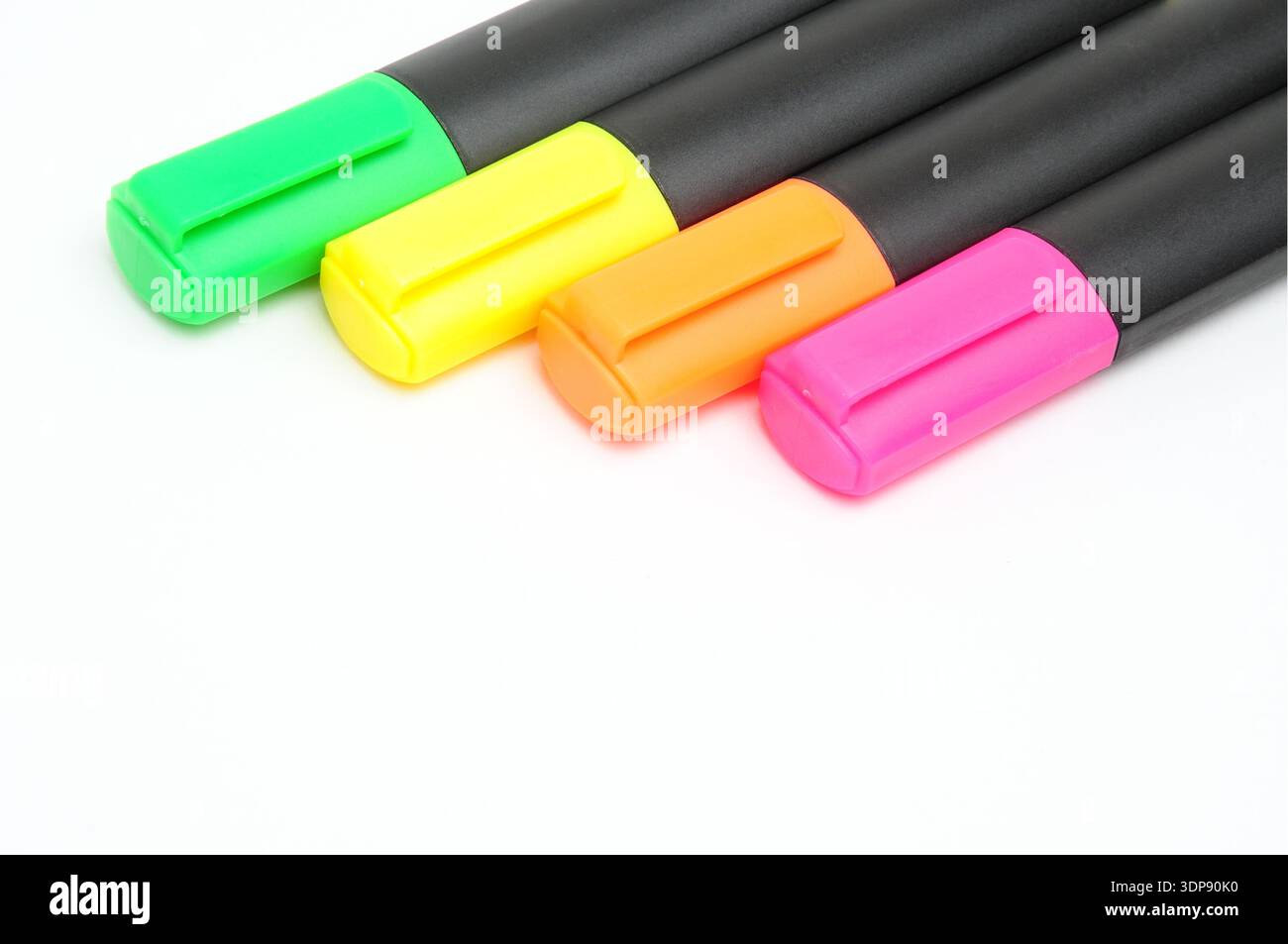 Colored markers for drawing on an isolated white background Stock Photo