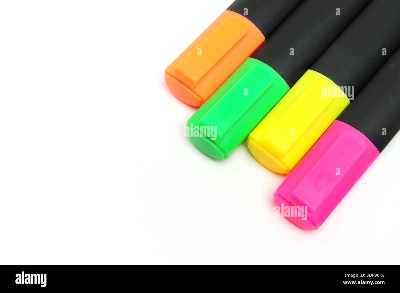 Colored markers for drawing on an isolated white background Stock Photo