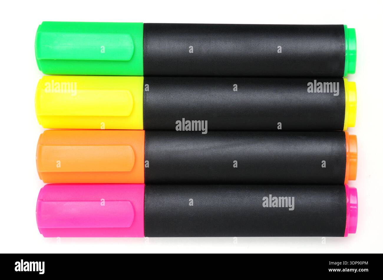 Colored markers for drawing on an isolated white background Stock Photo