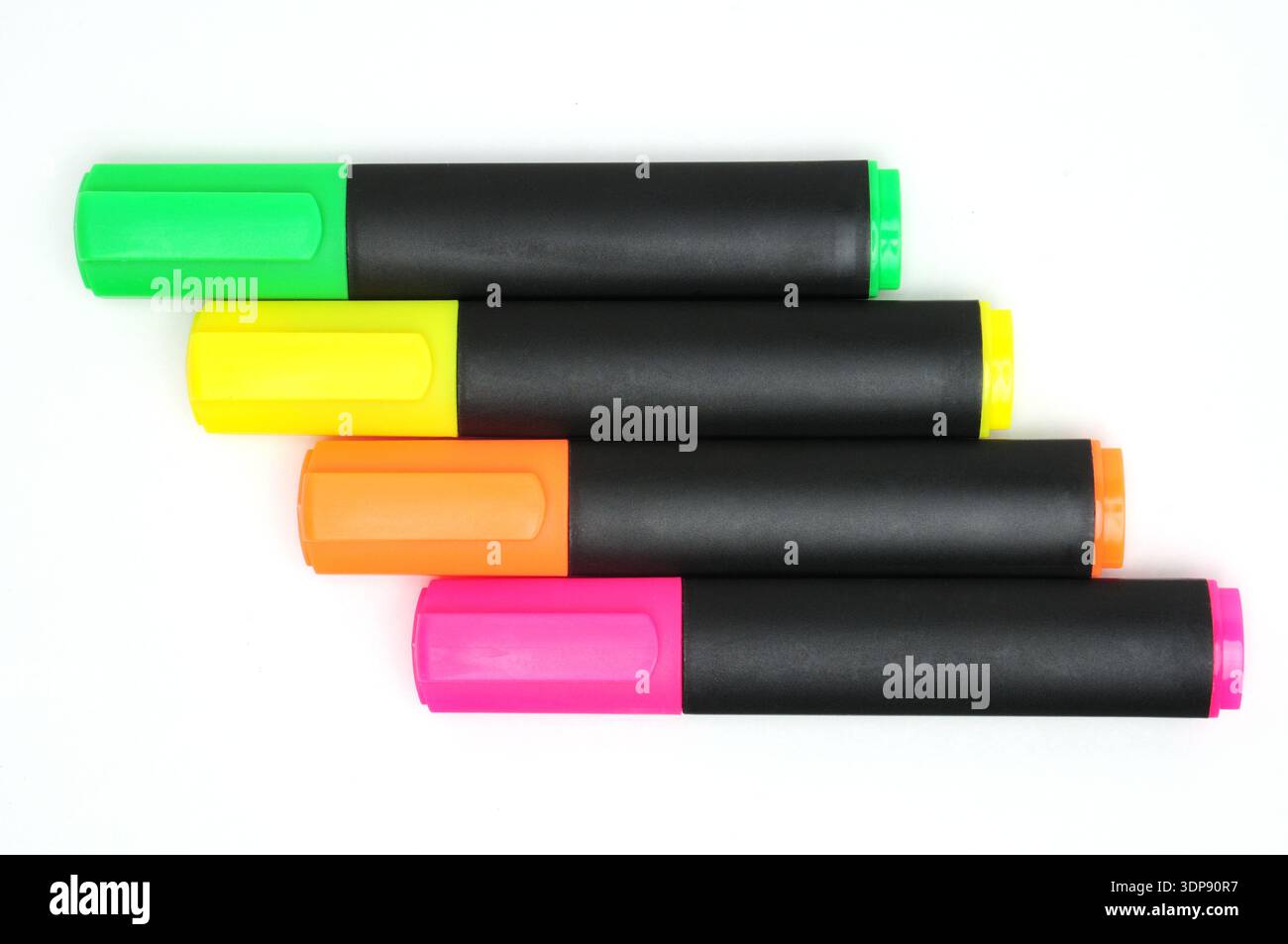 Colored markers for drawing on an isolated white background Stock Photo