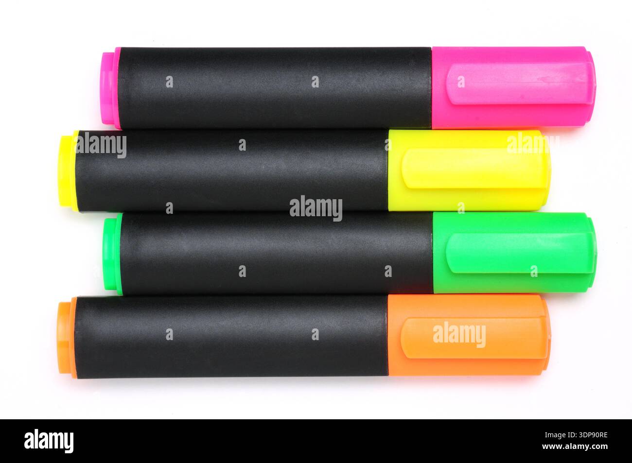 Colored markers for drawing on an isolated white background Stock Photo
