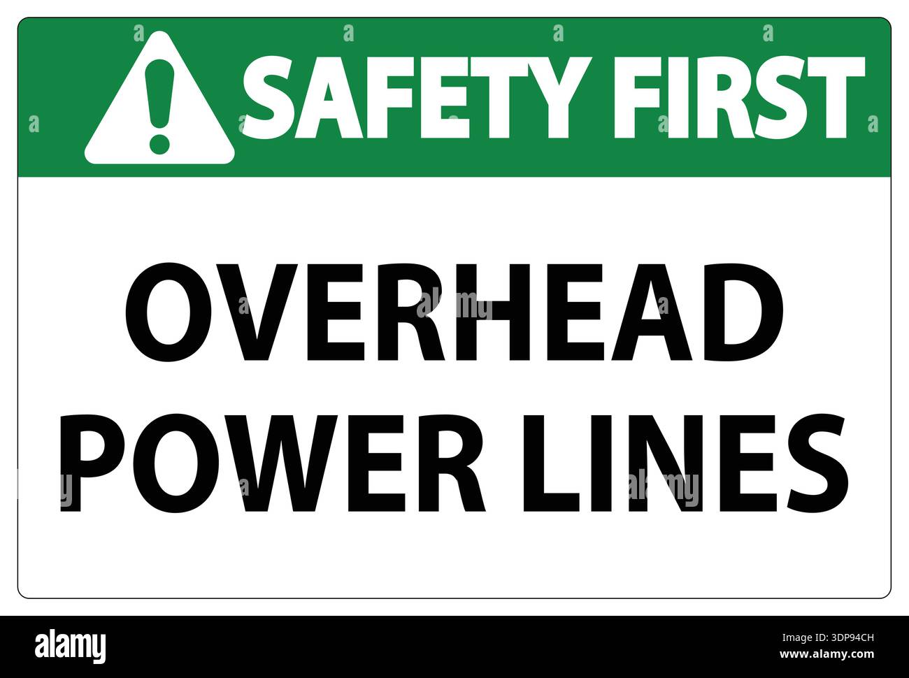 A clear and concise safety sign emphasizing the need for caution around ...