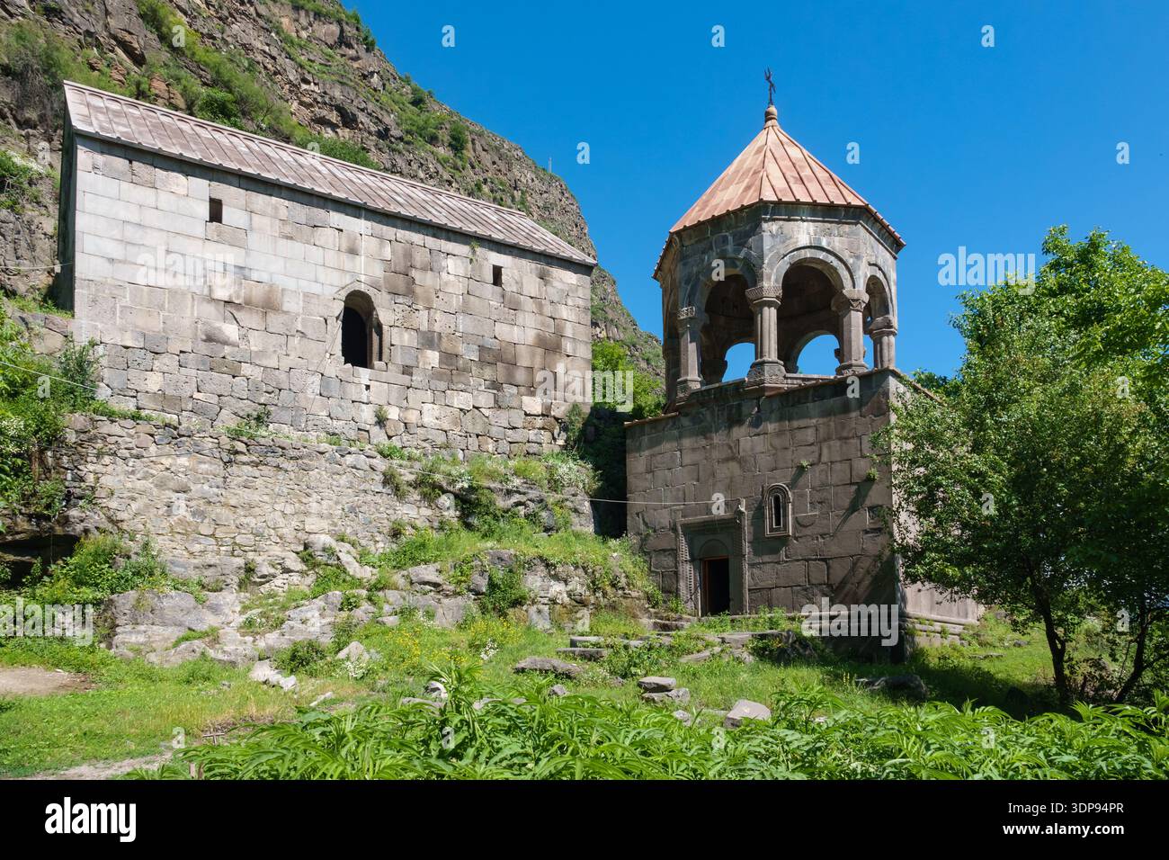 The historic Kobayr Monastery (12th c.) in Kobayr, Armenia. Stock Photo
