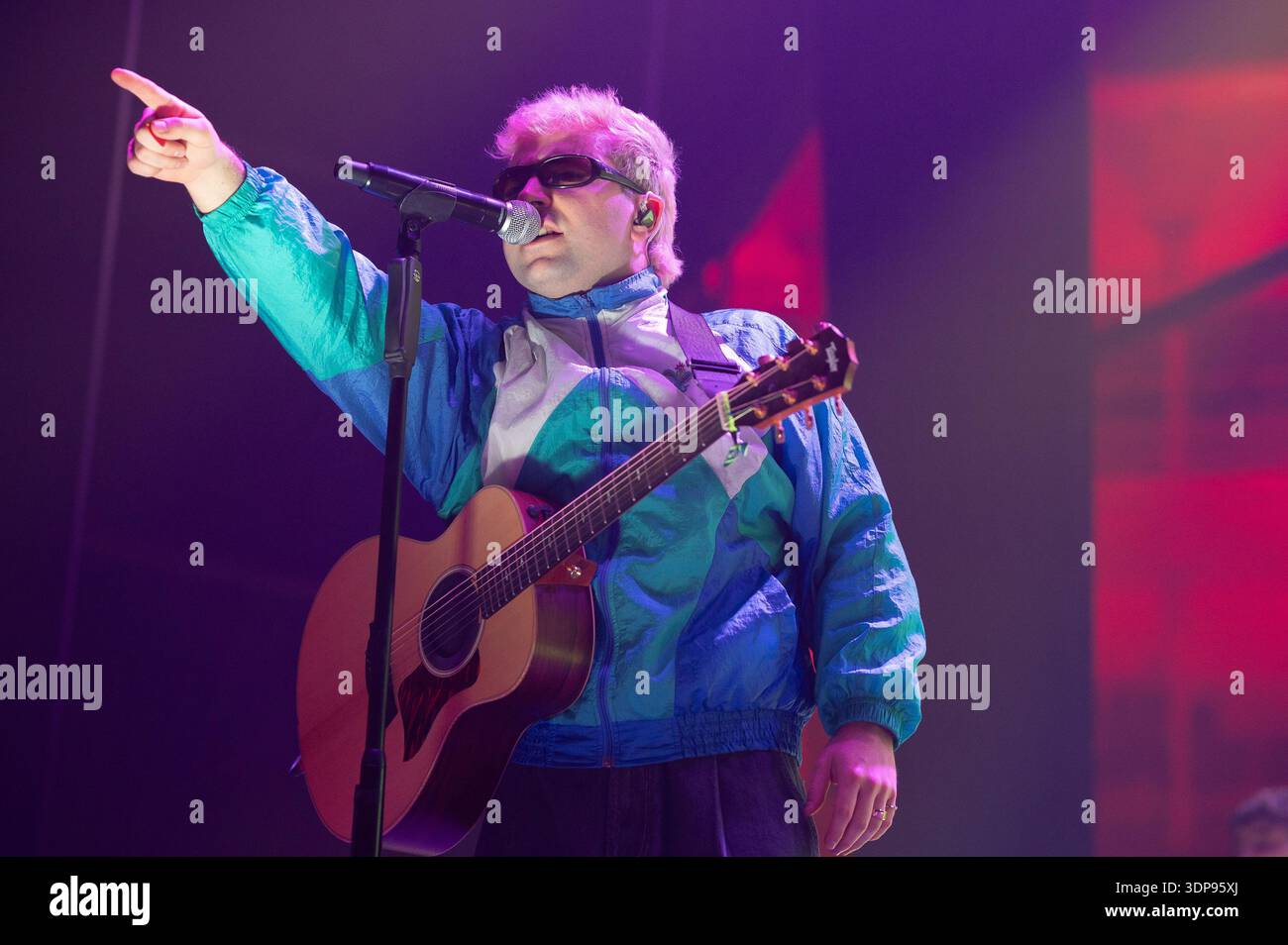 Singer Javier Echavarri of the group Besmaya performs during the ...