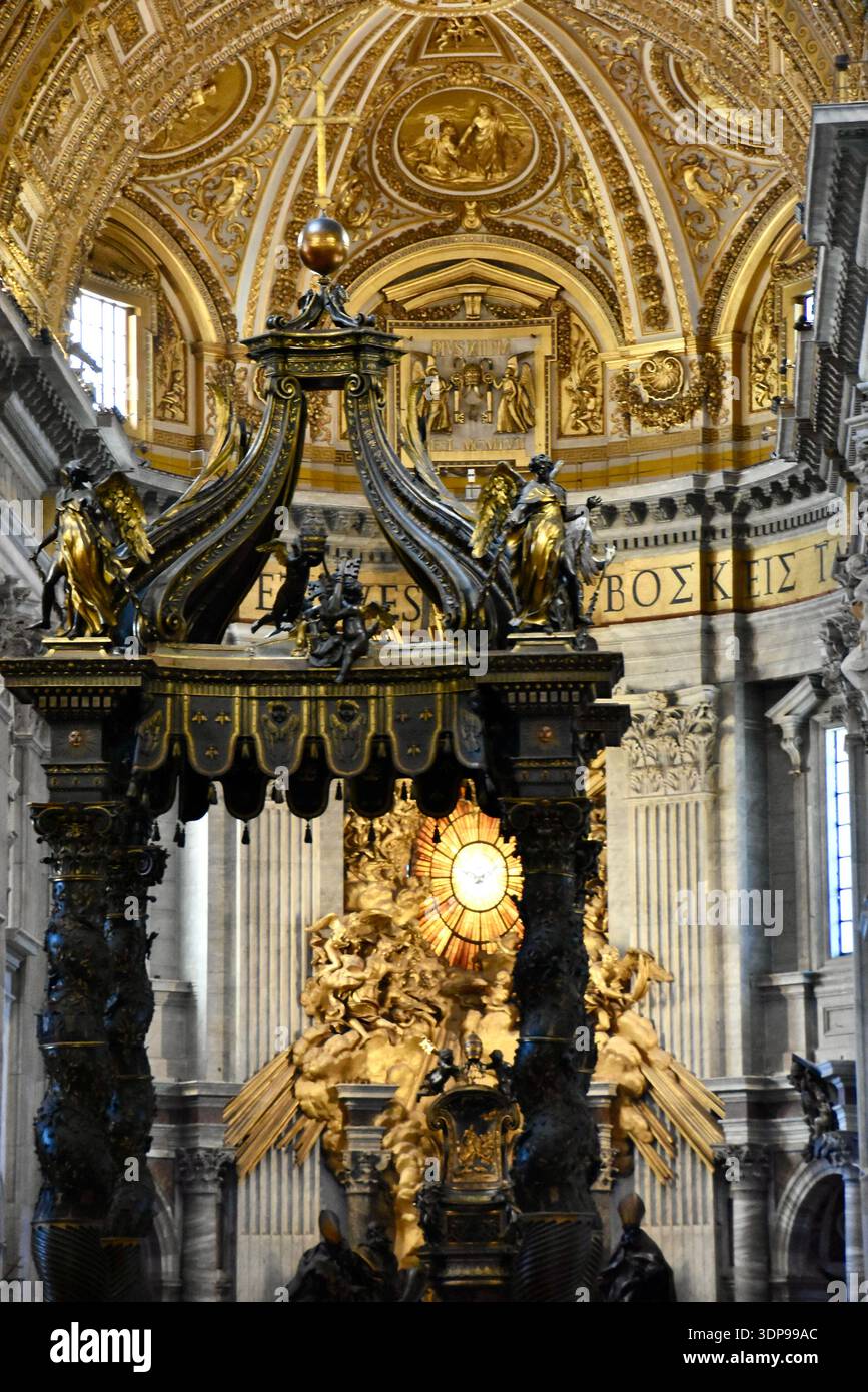 The stunning Baldachin in St. Peter's Basilica, designed by Gian