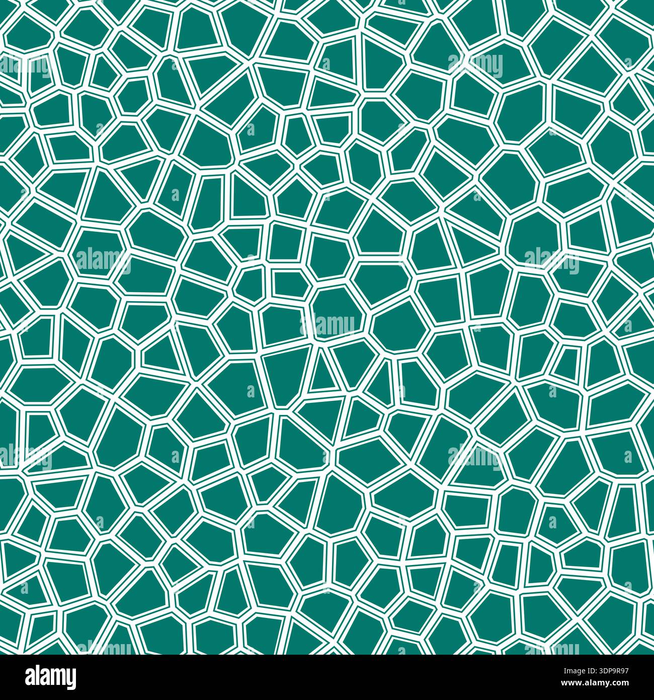 Voronoi tessellation seamless pattern background. Irregular polygonal cells create abstract geometric design. Stock Vector