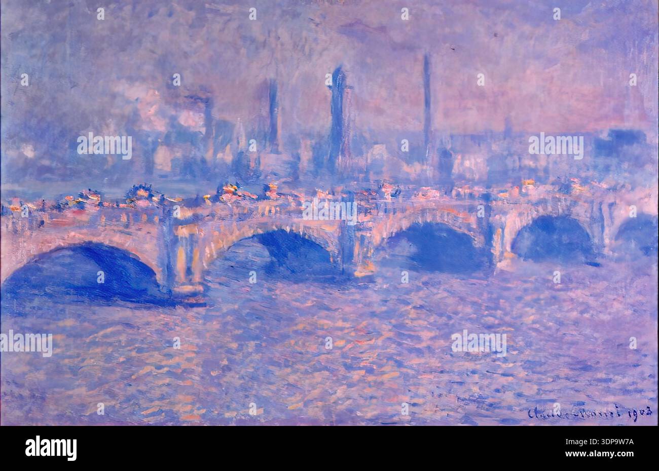 Claude Monet 'Waterloo Bridge Sun Effect (Waterloo Bridge Effet de