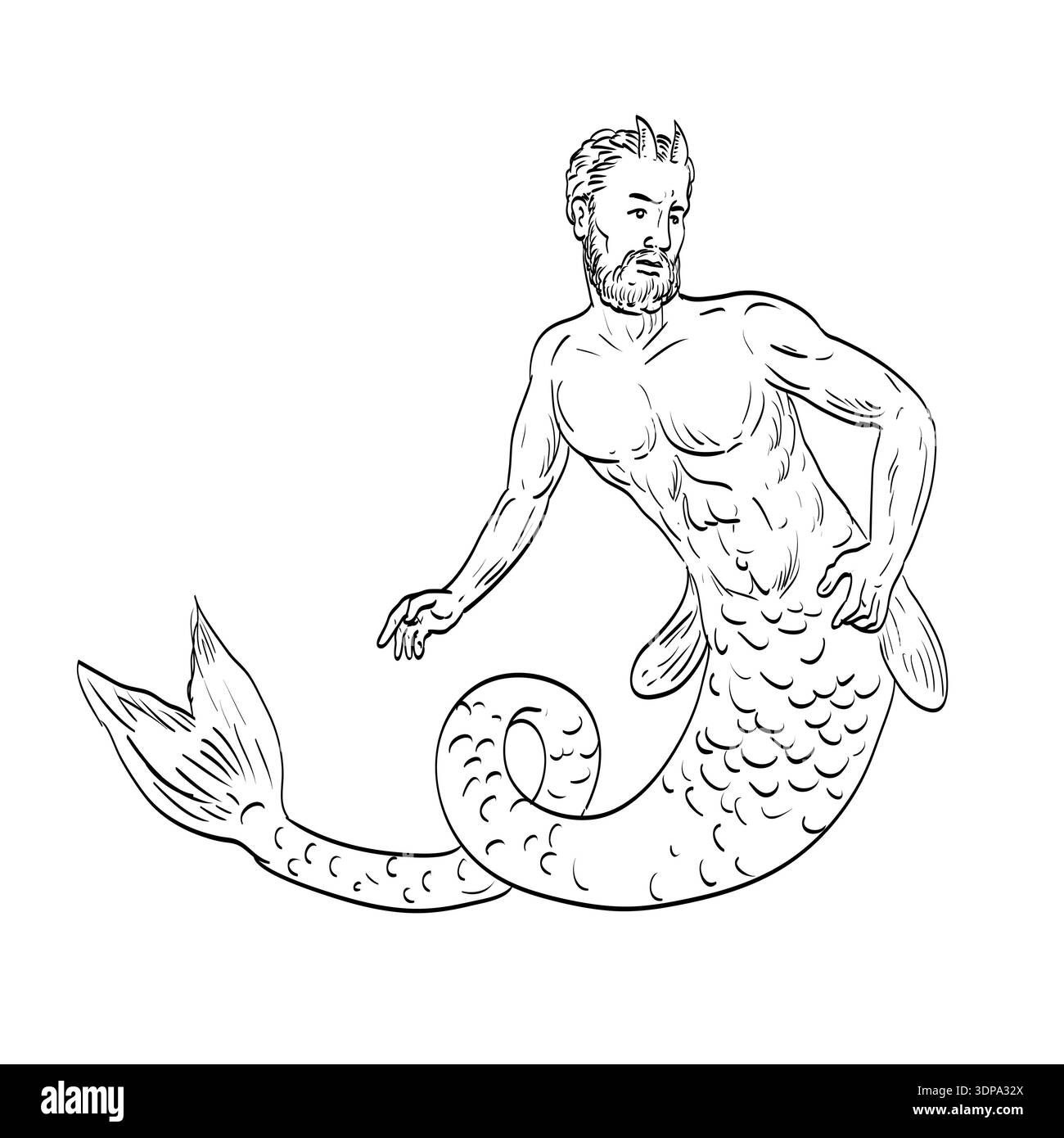 Merman Form Mermaids upper body hi-res stock photography and images - Alamy