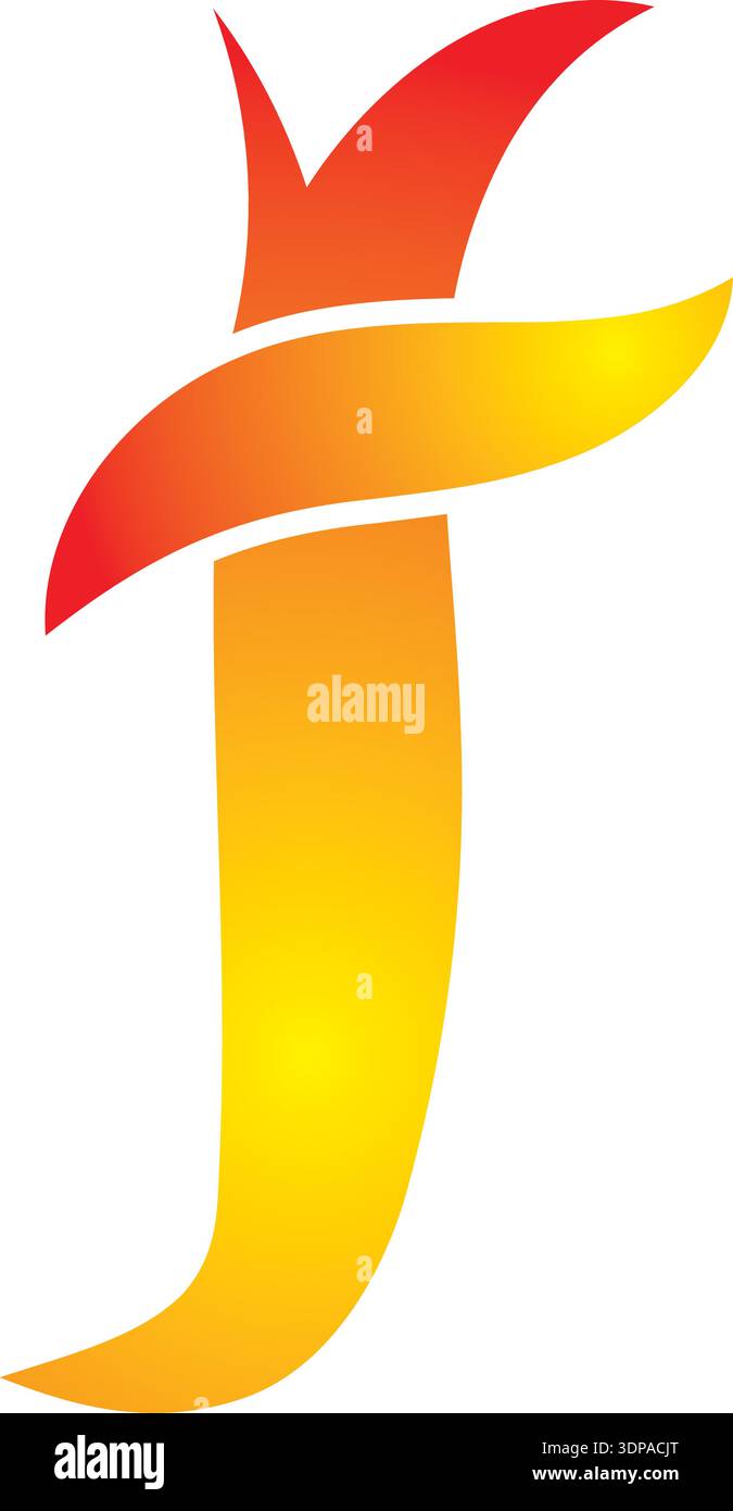 Flame Letter F Fire Logo Stock Vector