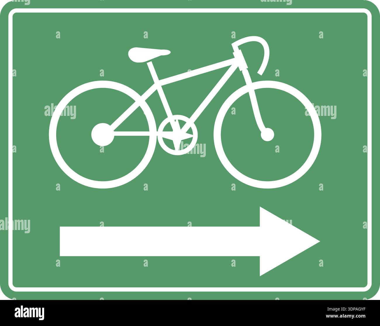 Illustration of bicycle road traffic sign symbol on isolated white ...