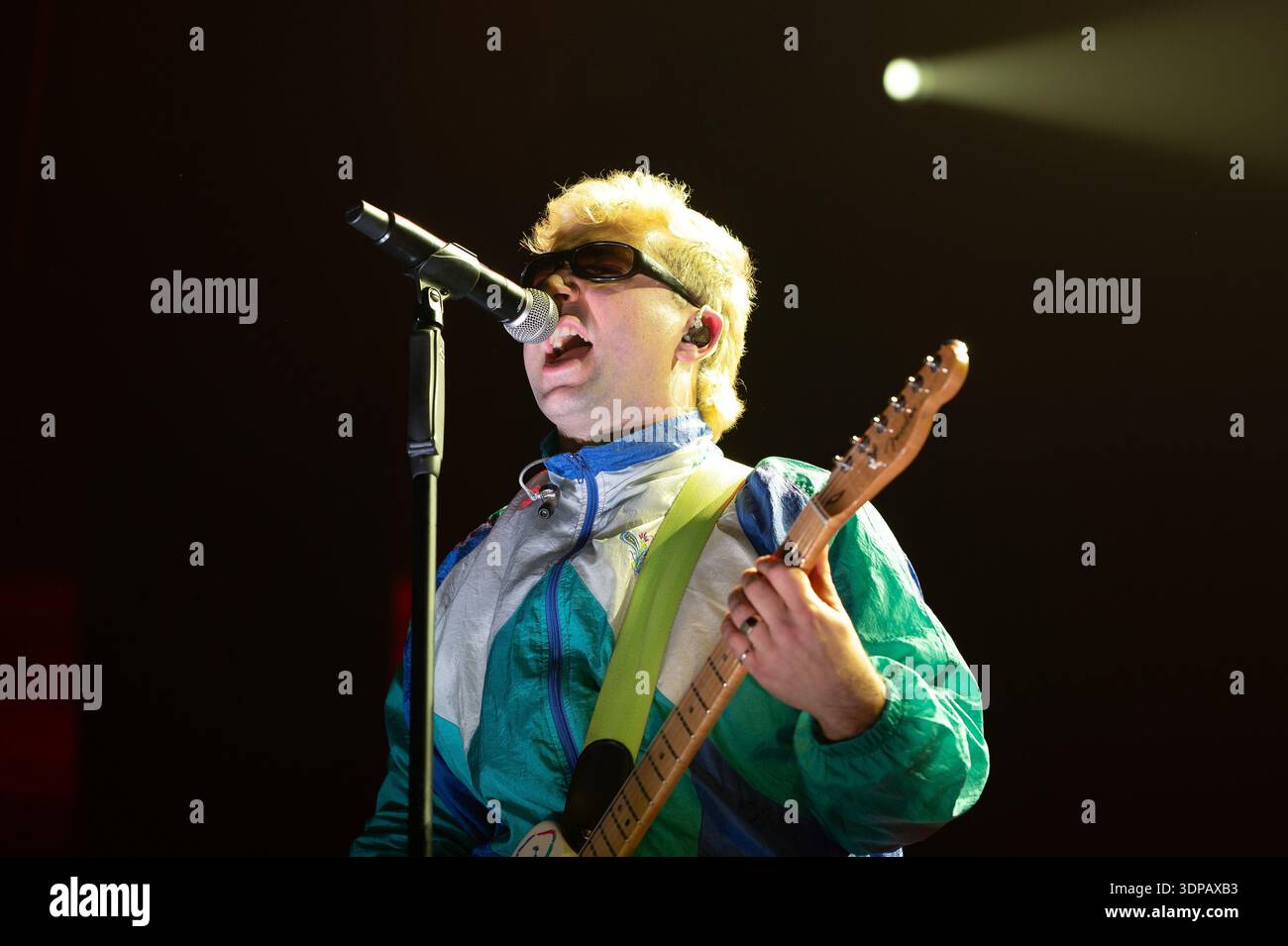 Singer Javier Echavarri of the group Besmaya performs during the ...