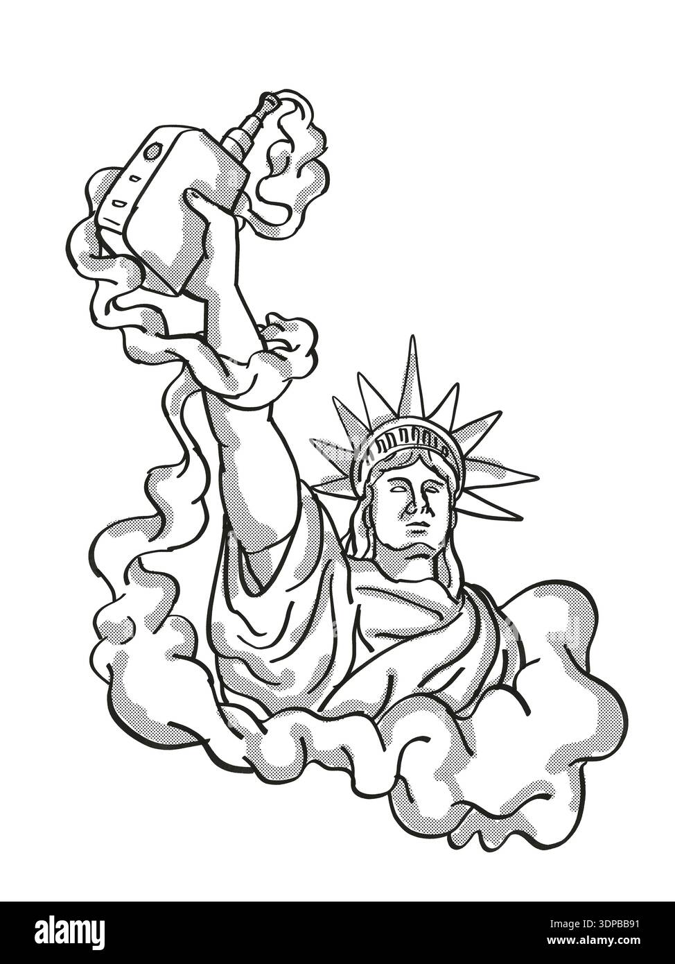 Comic statue liberty hi-res stock photography and images